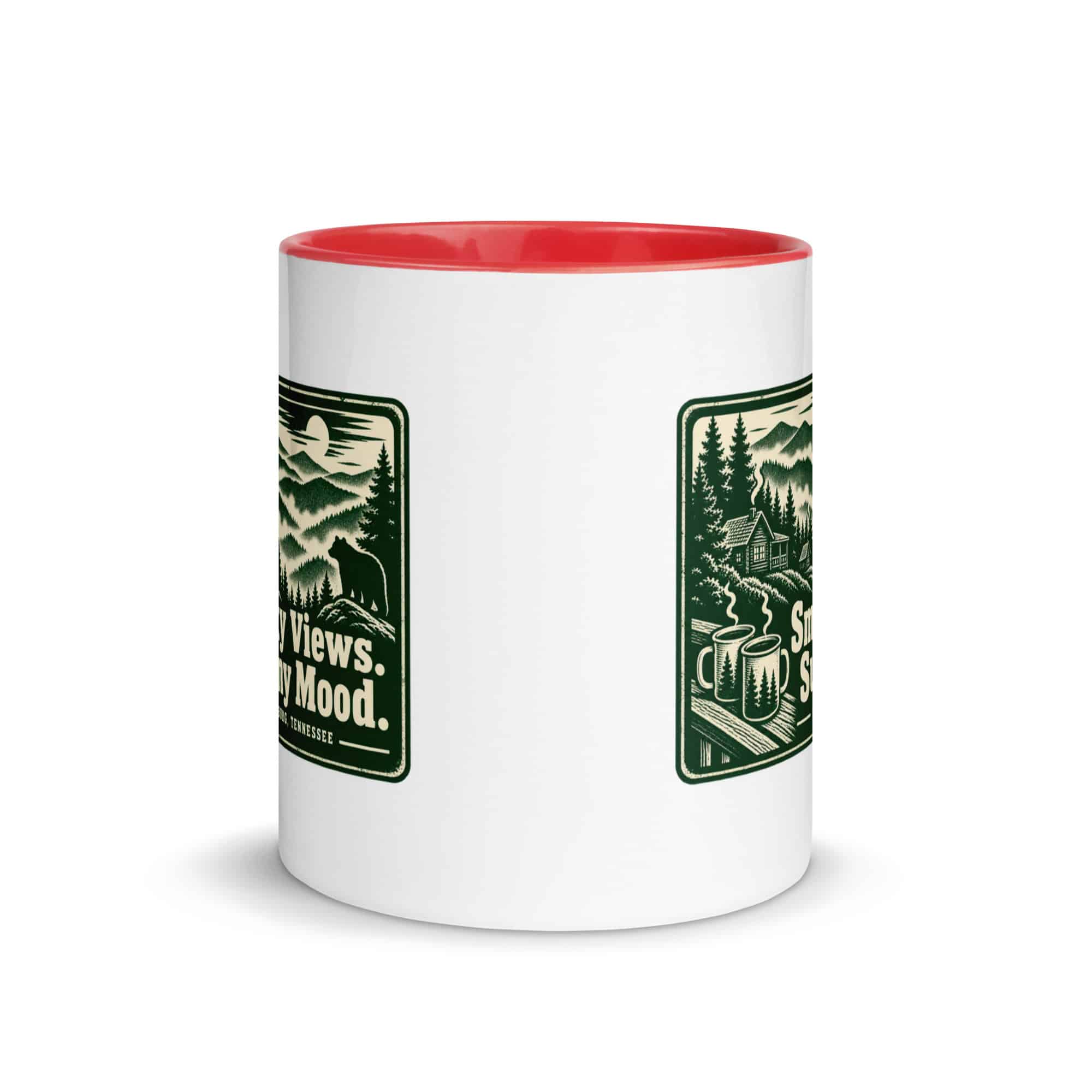 Gatlinburg and the Smokies Color Inside Coffee Mug: Smoky Views. Sunny Mood, Forest Ink Stamp