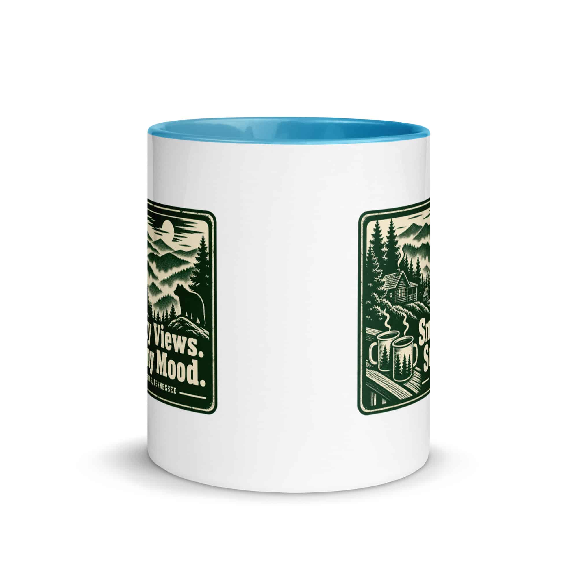 Gatlinburg and the Smokies Color Inside Coffee Mug: Smoky Views. Sunny Mood, Forest Ink Stamp