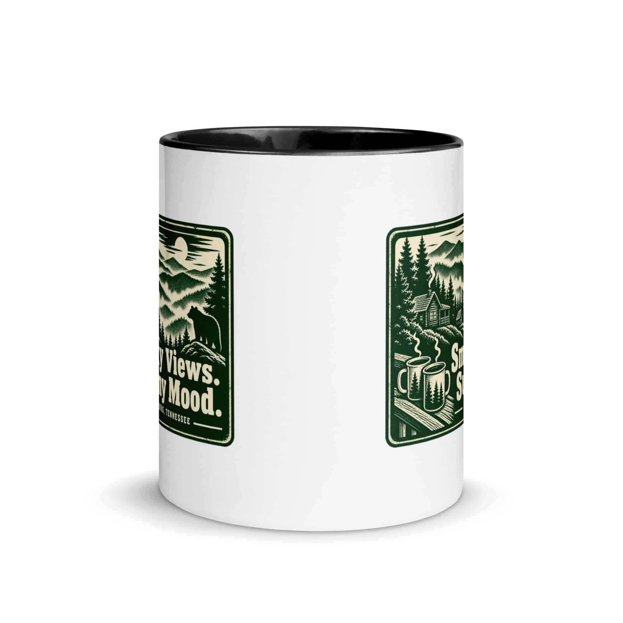 Gatlinburg and the Smokies Color Inside Coffee Mug: Smoky Views. Sunny Mood, Forest Ink Stamp