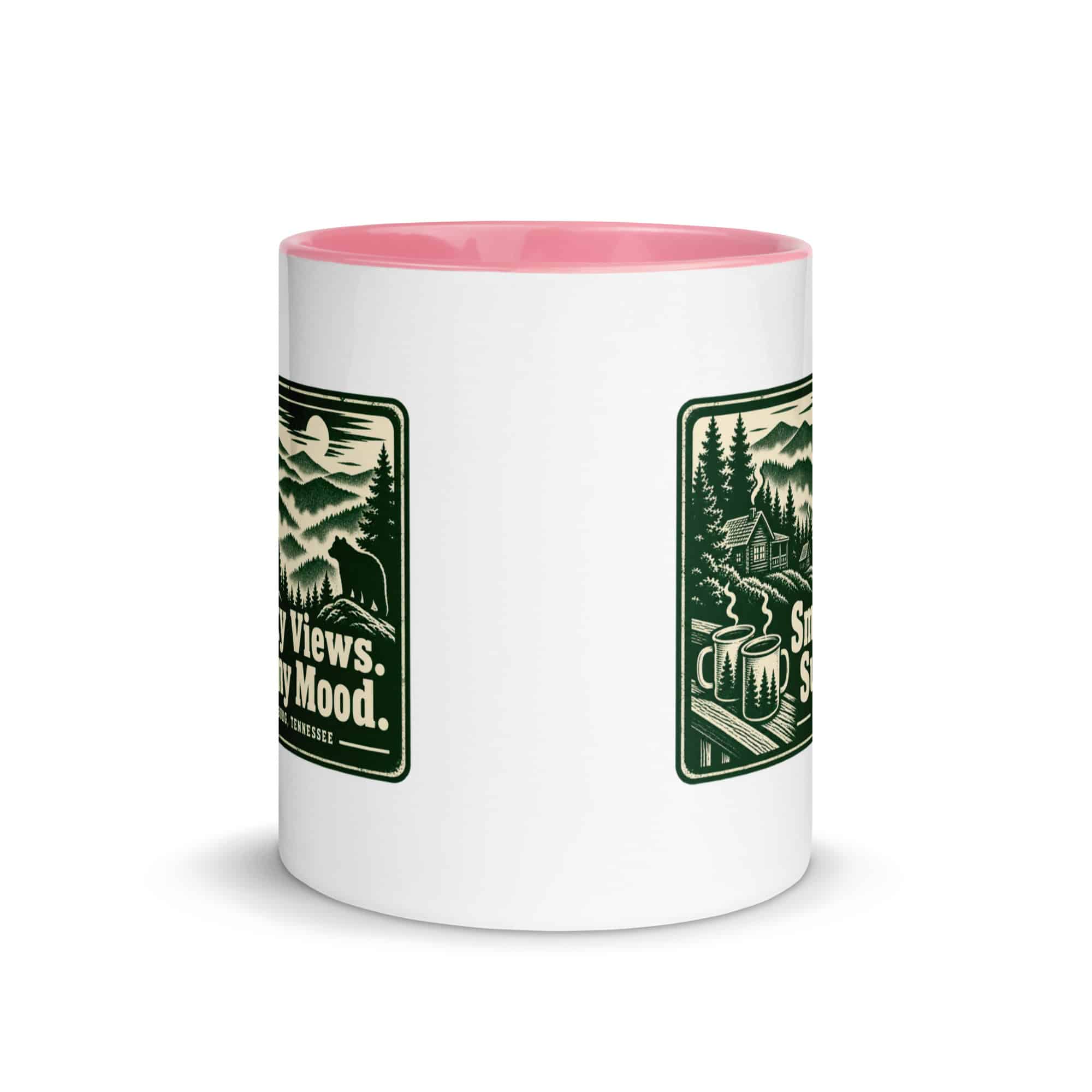 Gatlinburg and the Smokies Color Inside Coffee Mug: Smoky Views. Sunny Mood, Forest Ink Stamp