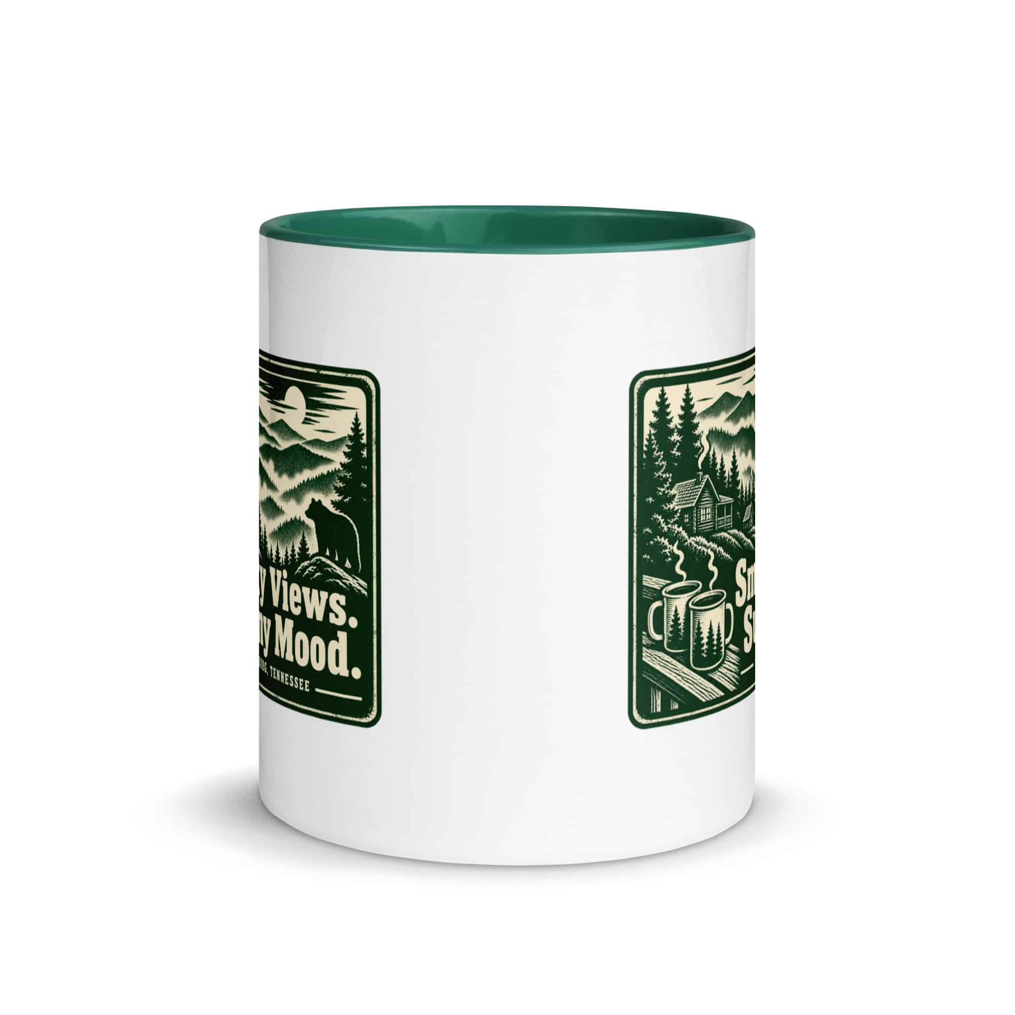 Gatlinburg and the Smokies Color Inside Coffee Mug: Smoky Views. Sunny Mood, Forest Ink Stamp