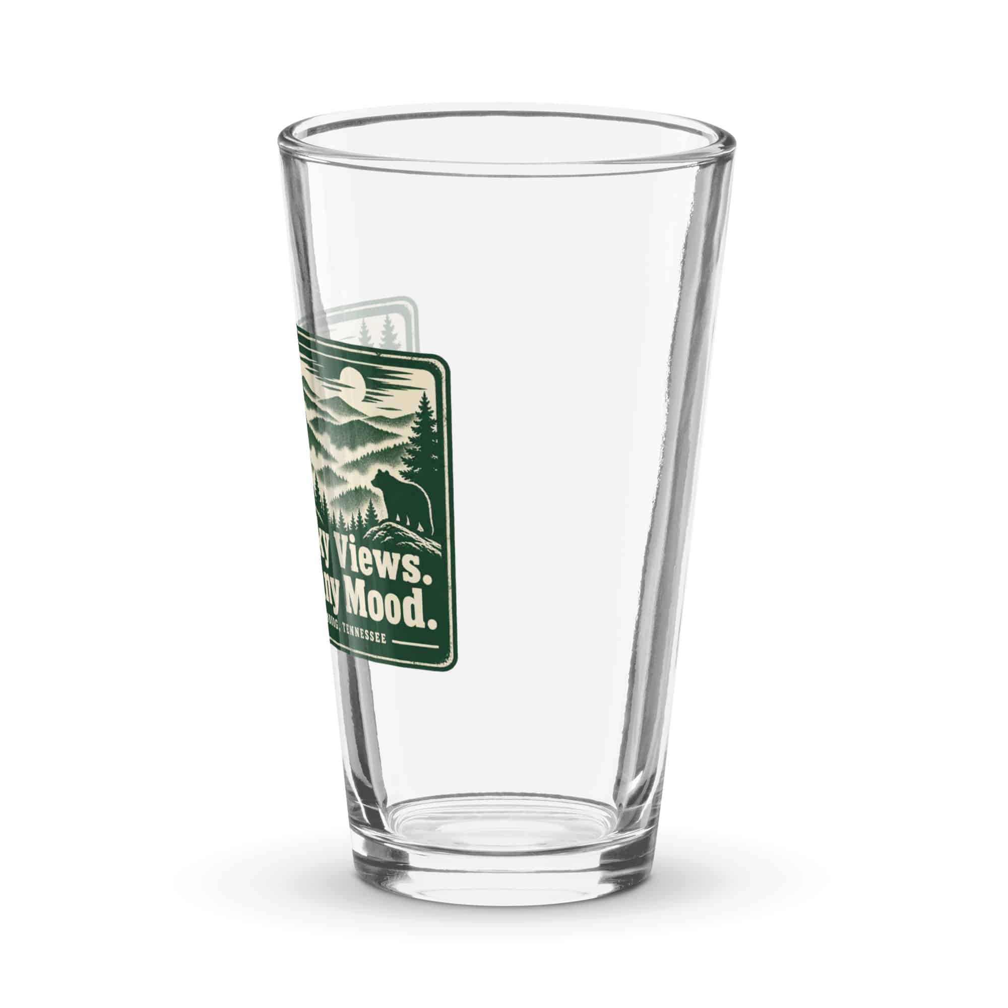 Gatlinburg and the Smokies Pint Glass: Smoky Views. Sunny Mood, Forest Ink Stamp