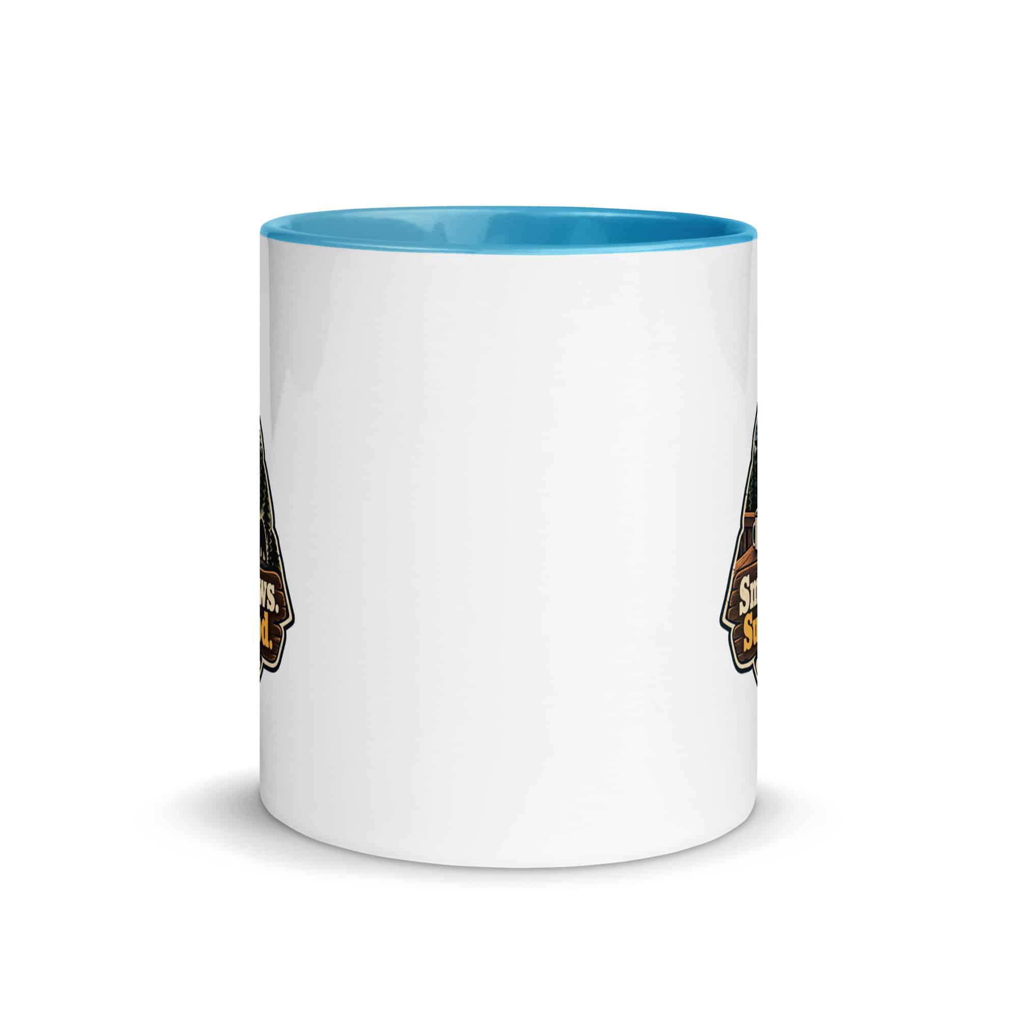 Gatlinburg and the Smokies Color Inside Coffee Mug: Smoky Views. Sunny Mood, Scenic Shield Badge
