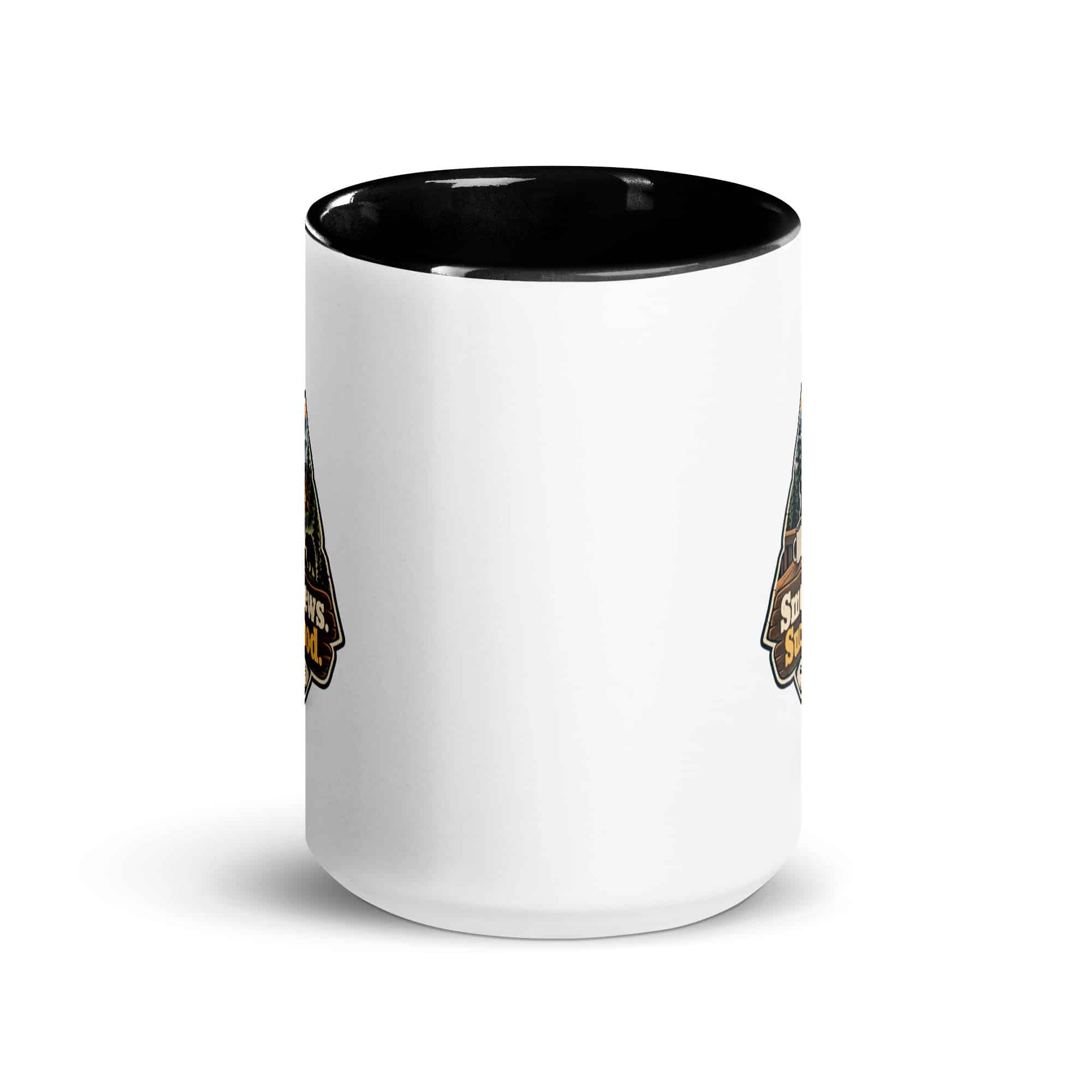 Gatlinburg and the Smokies Color Inside Coffee Mug: Smoky Views. Sunny Mood, Scenic Shield Badge