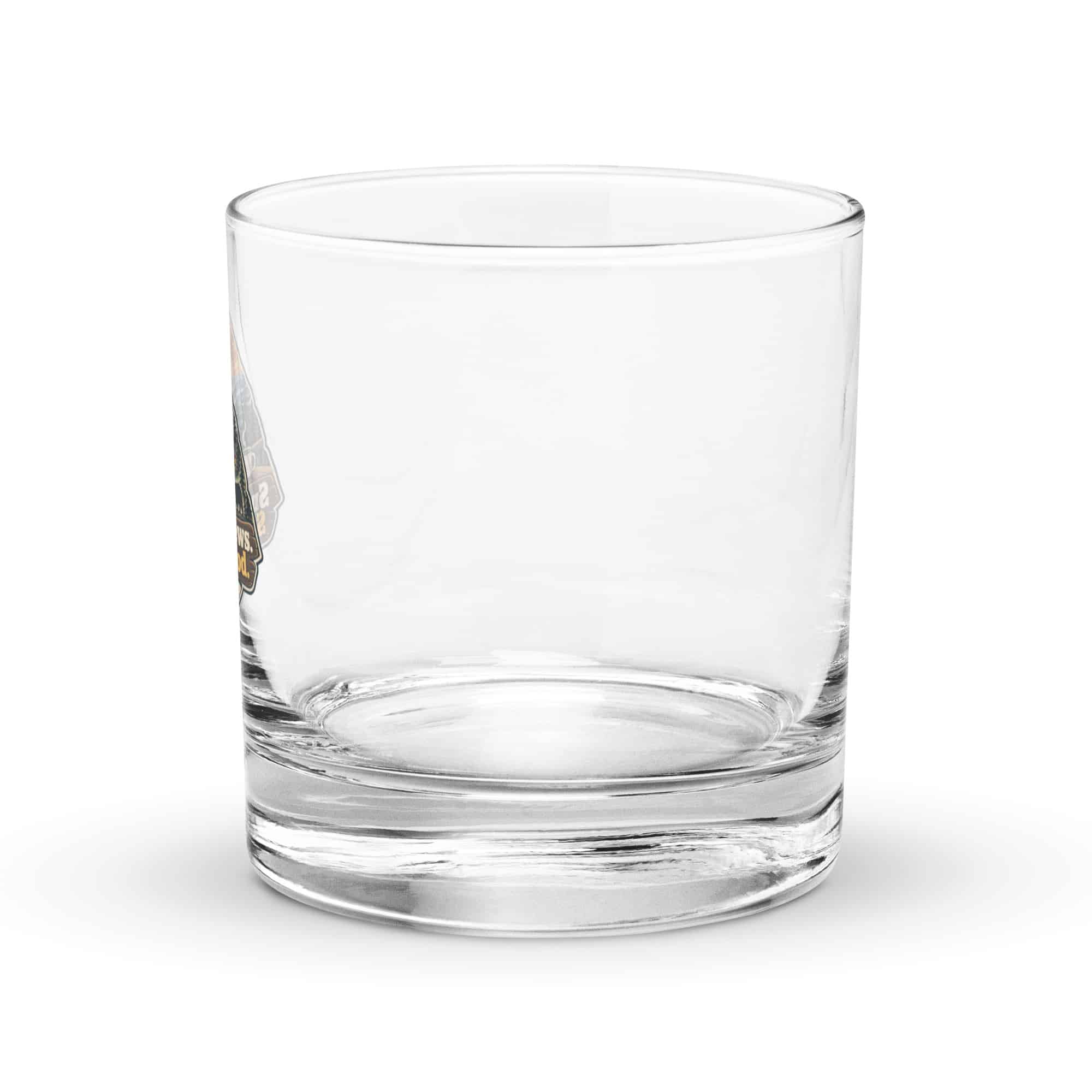 Gatlinburg and the Smokies Rocks Glass: Smoky Views. Sunny Mood, Scenic Shield Badge