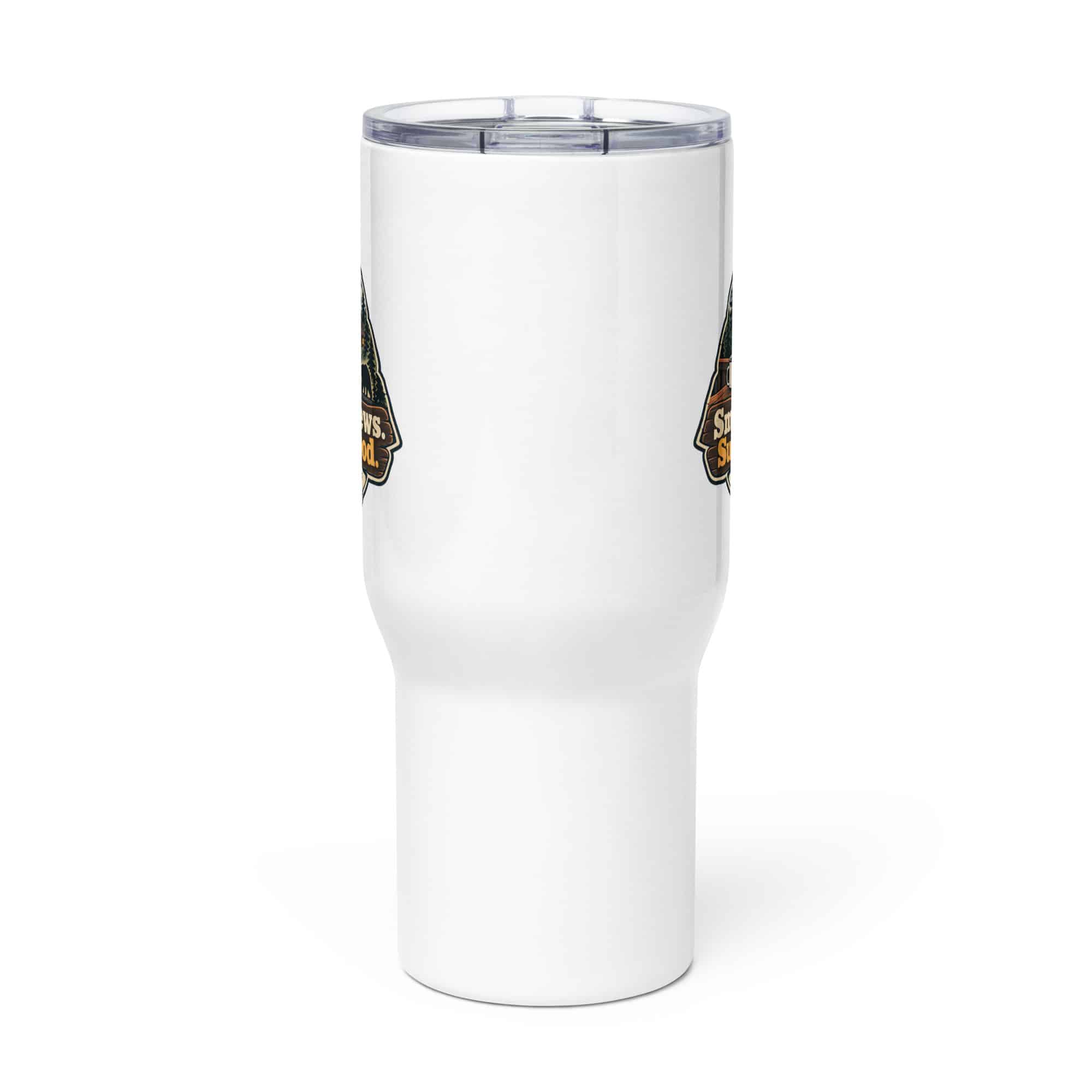 Gatlinburg and the Smokies Travel Mug: Smoky Views. Sunny Mood, Scenic Shield Badge