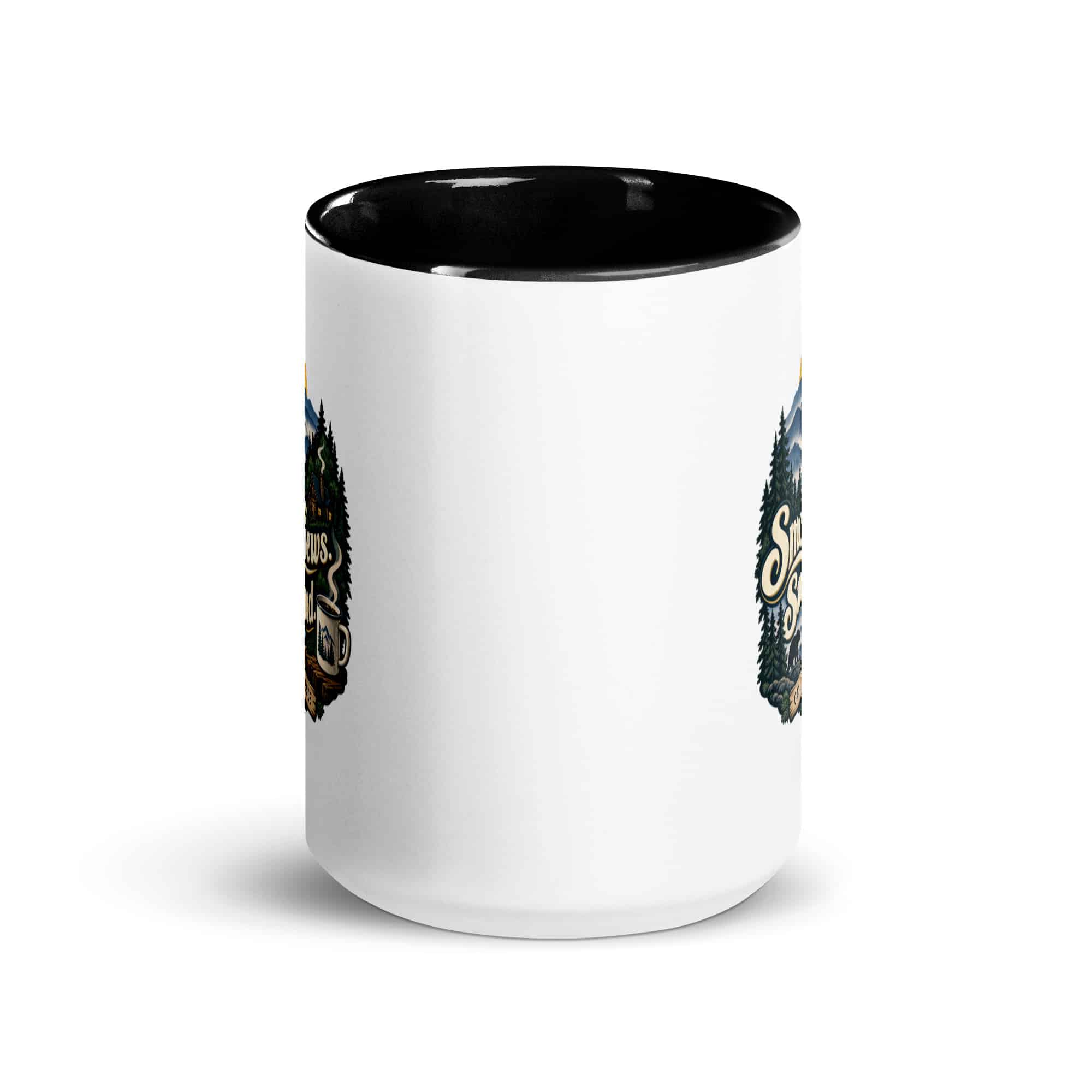 Gatlinburg and the Smokies Color Inside Coffee Mug: Smoky Views. Sunny Mood, Woodland Scenic Lettering