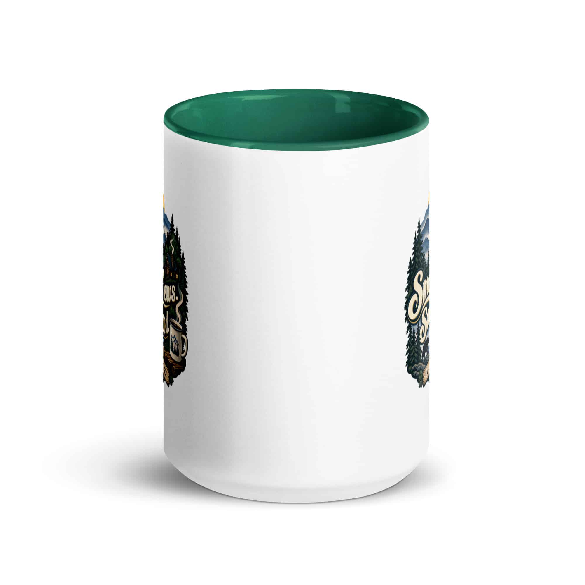 Gatlinburg and the Smokies Color Inside Coffee Mug: Smoky Views. Sunny Mood, Woodland Scenic Lettering