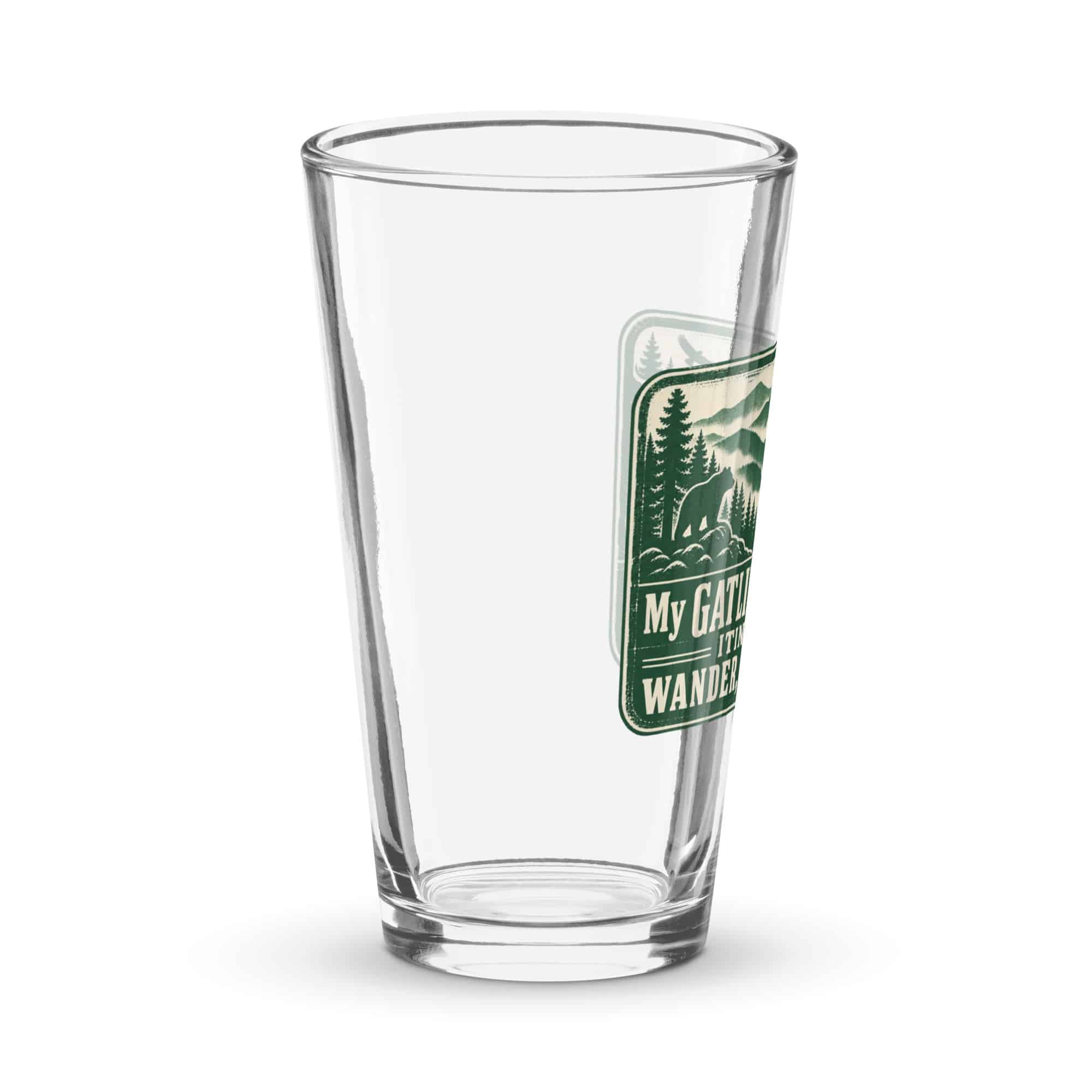 Gatlinburg and the Smokies Pint Glass: My Gatlinburg Itinerary: Wander, Eat, Repeat, Forest Ink Stamp