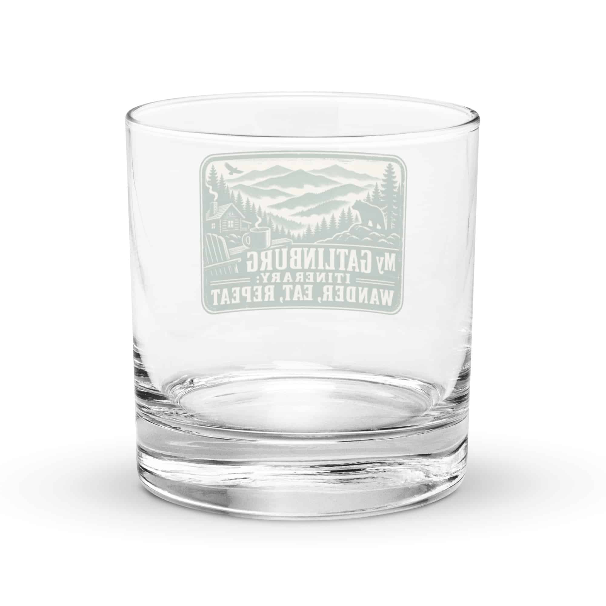 Gatlinburg and the Smokies Rocks Glass: My Gatlinburg Itinerary: Wander, Eat, Repeat, Forest Ink Stamp