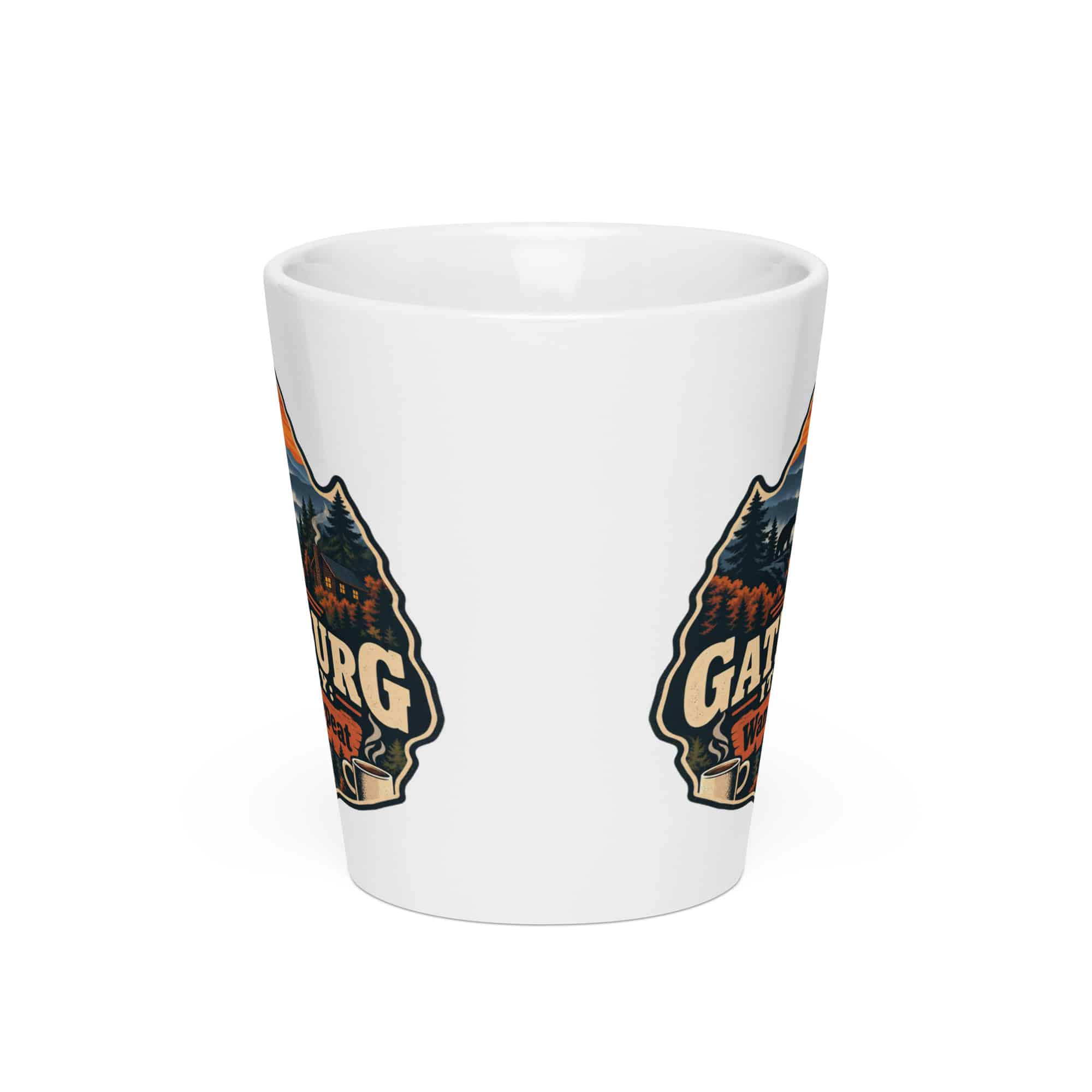 Gatlinburg and the Smokies Latte Mug: My Gatlinburg Itinerary: Wander, Eat, Repeat, Scenic Shield Badge