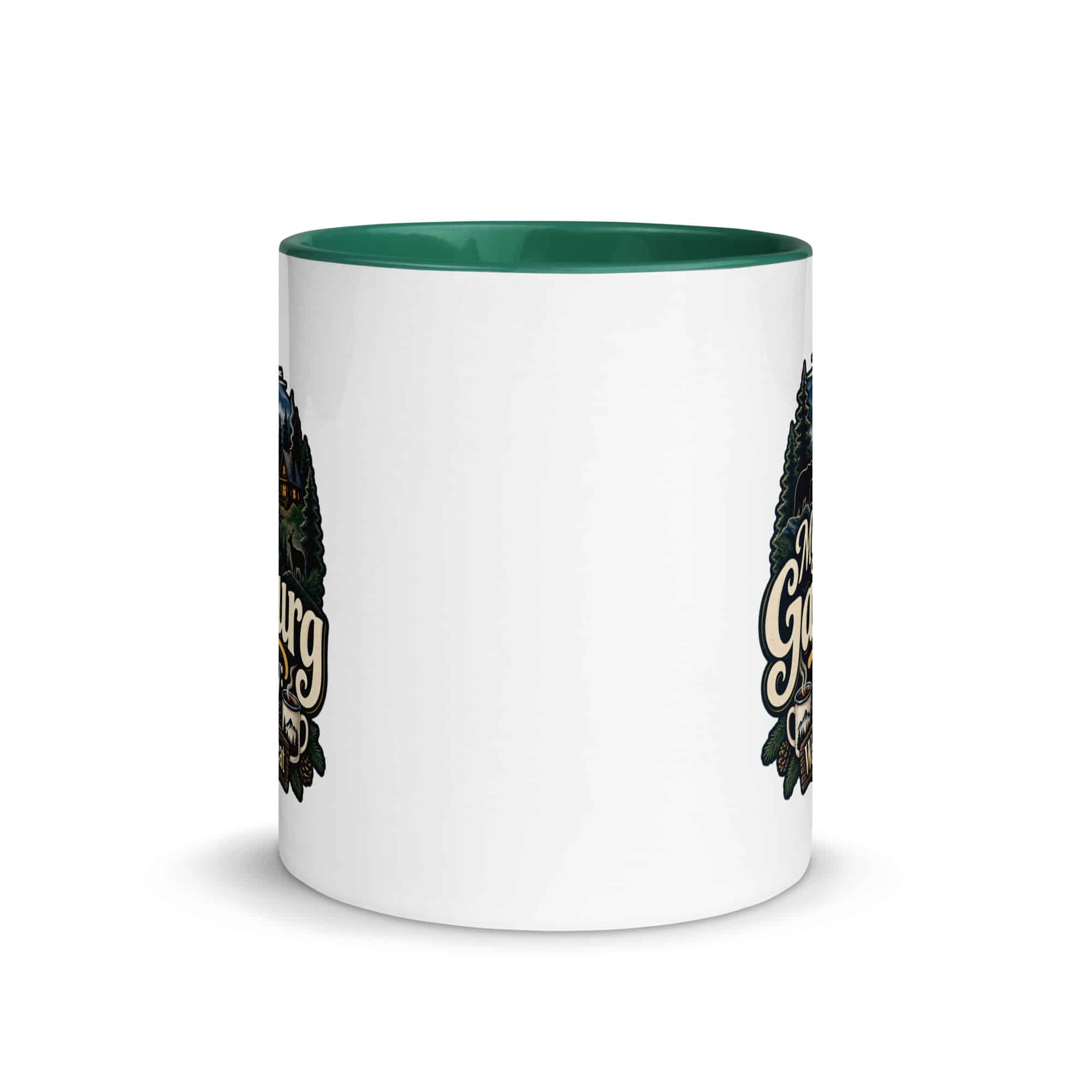 Gatlinburg and the Smokies Color Inside Coffee Mug: My Gatlinburg Itinerary: Wander, Eat, Repeat, Woodland Scenic Lettering