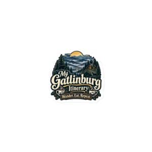 Gatlinburg and the Smokies Die-Cut Magnet: My Gatlinburg Itinerary: Wander, Eat, Repeat, Woodland Scenic Lettering - 3″×3″ - Main