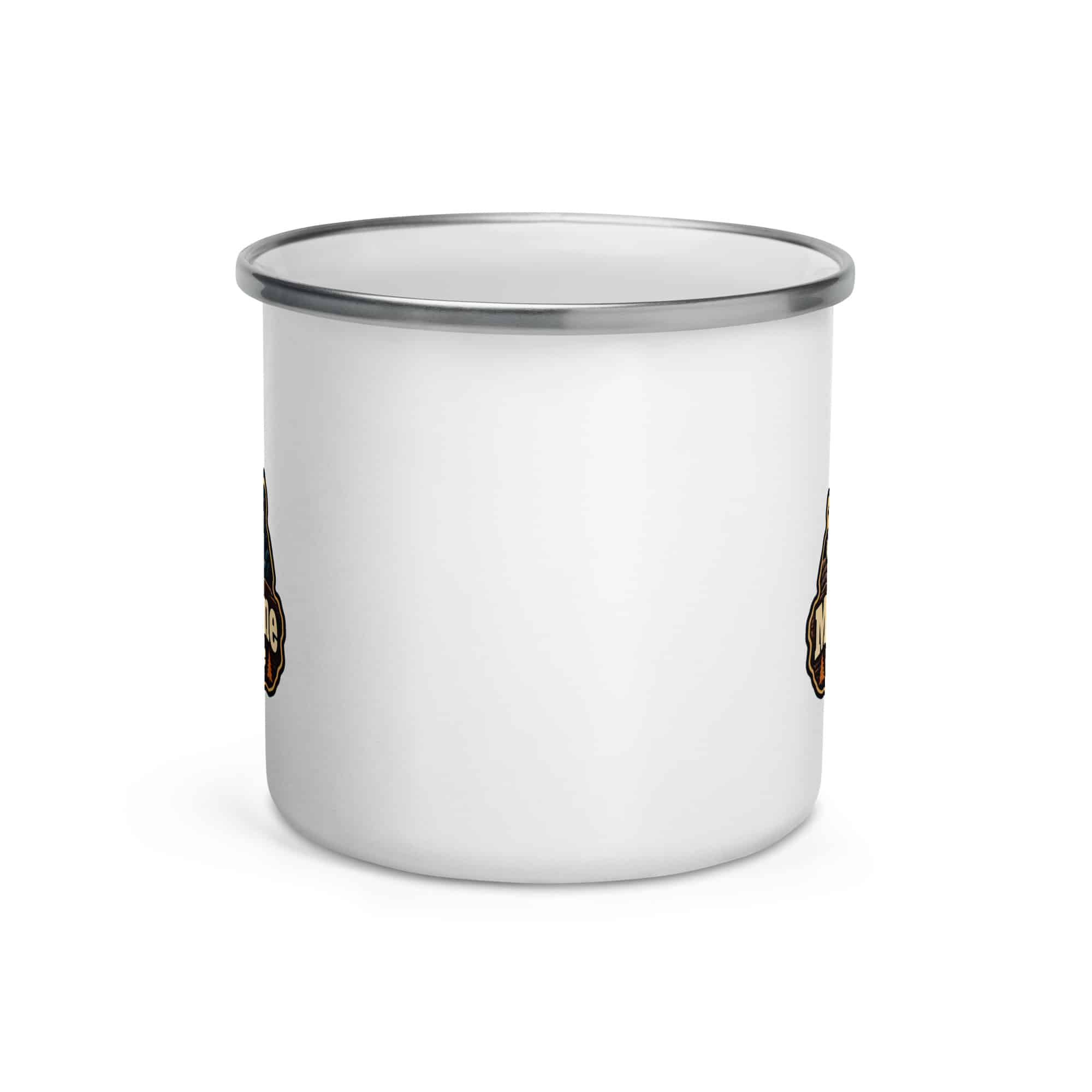 Gatlinburg and the Smokies Enamel Camp Mug: Mountain Time Looks Good on Me, Scenic Shield Badge