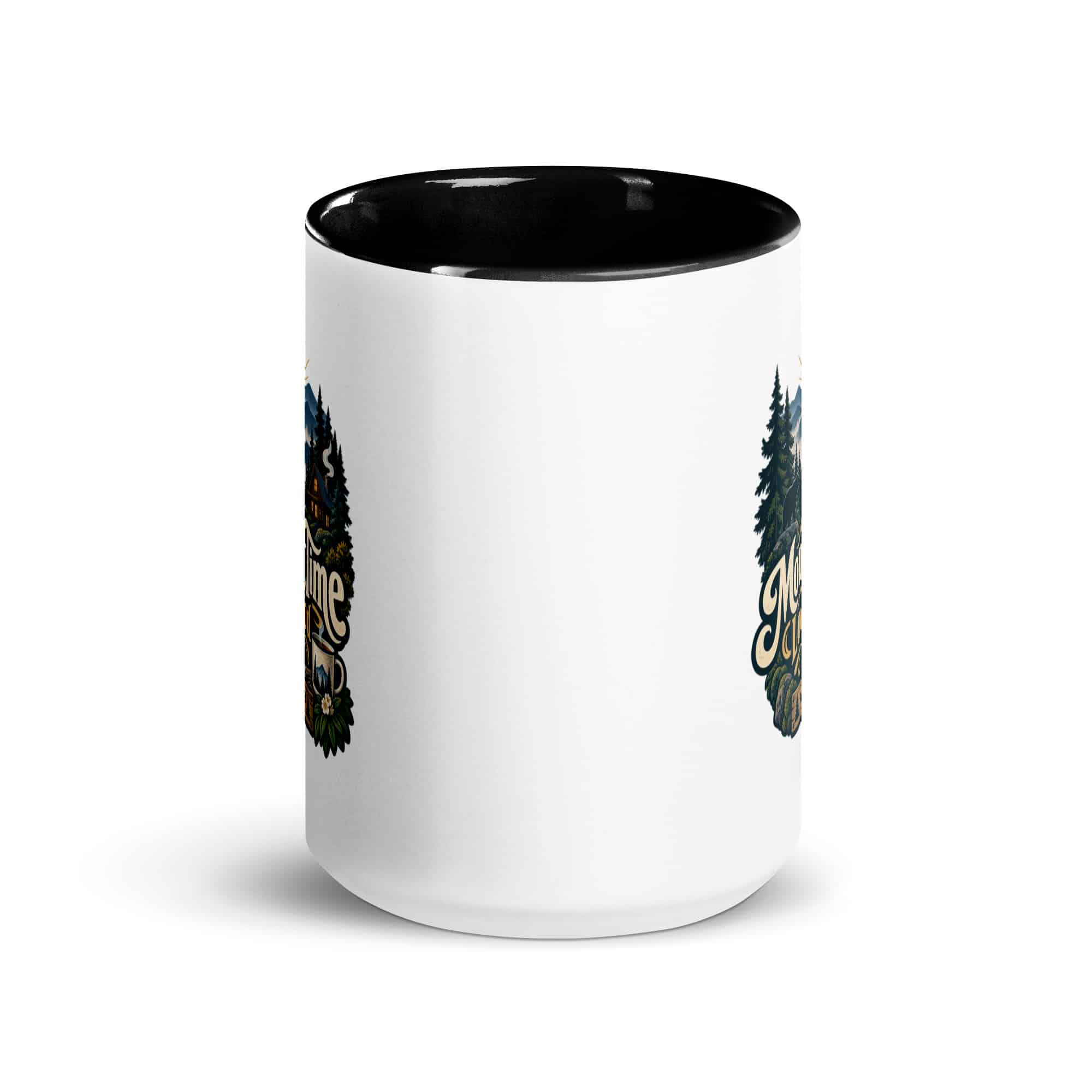 Gatlinburg and the Smokies Color Inside Coffee Mug: Mountain Time Looks Good on Me, Woodland Scenic Lettering