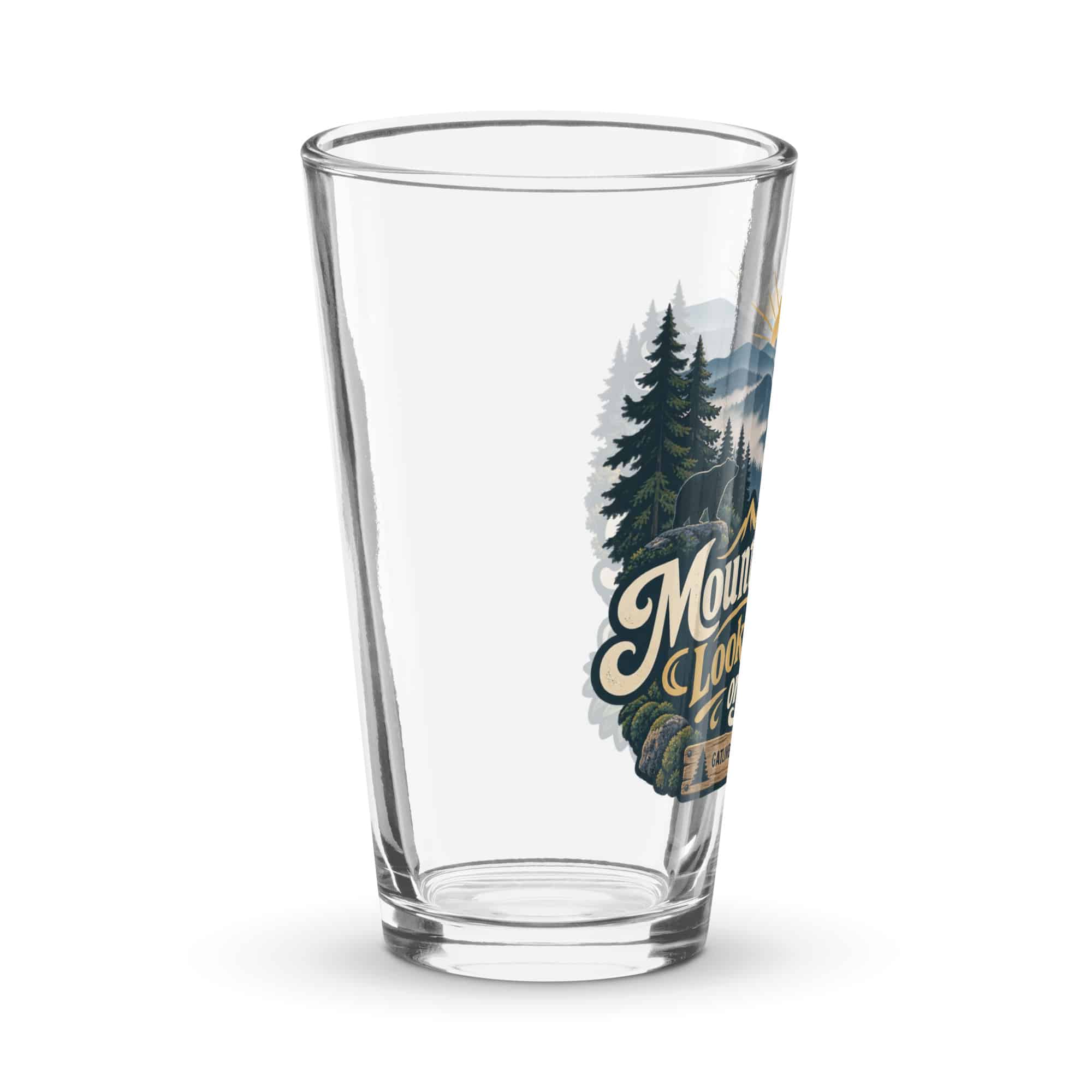 Gatlinburg and the Smokies Pint Glass: Mountain Time Looks Good on Me, Woodland Scenic Lettering
