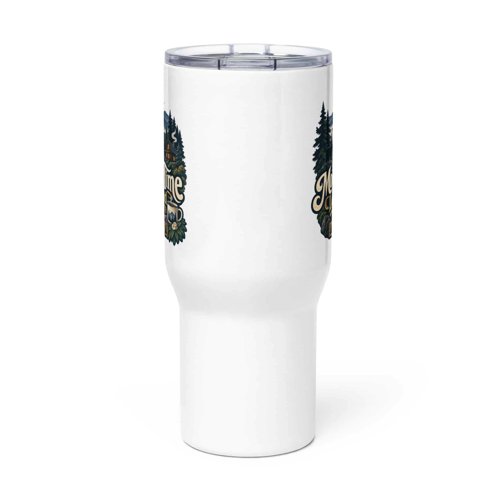 Gatlinburg and the Smokies Travel Mug: Mountain Time Looks Good on Me, Woodland Scenic Lettering