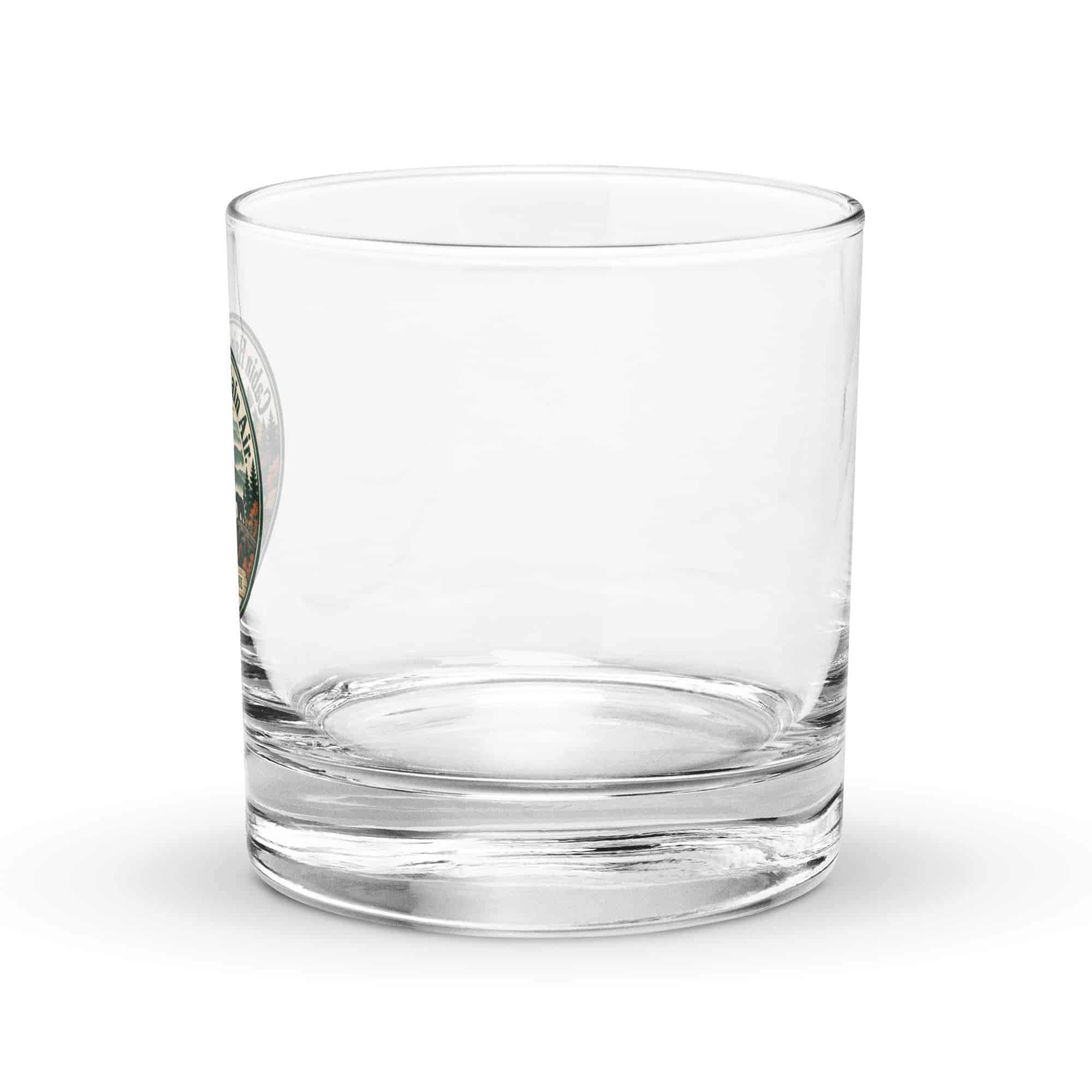 Gatlinburg and the Smokies Rocks Glass: Cabin Hair. Mountain Air, Vintage Round Badge