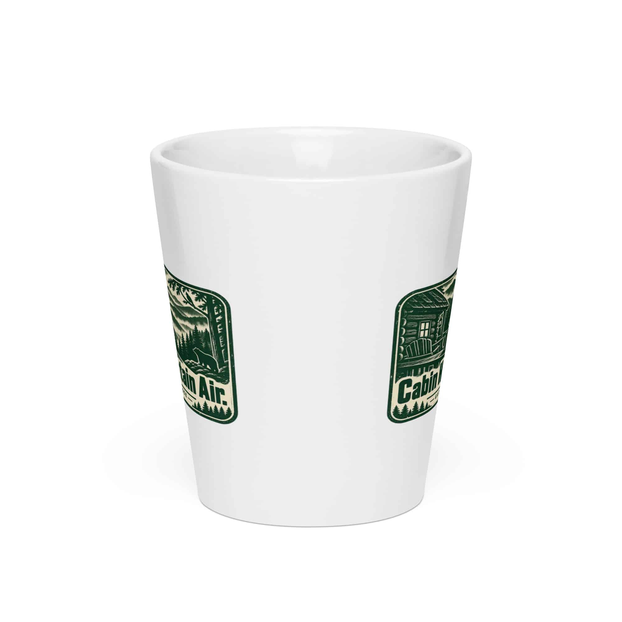 Gatlinburg and the Smokies Latte Mug: Cabin Hair. Mountain Air, Forest Ink Stamp