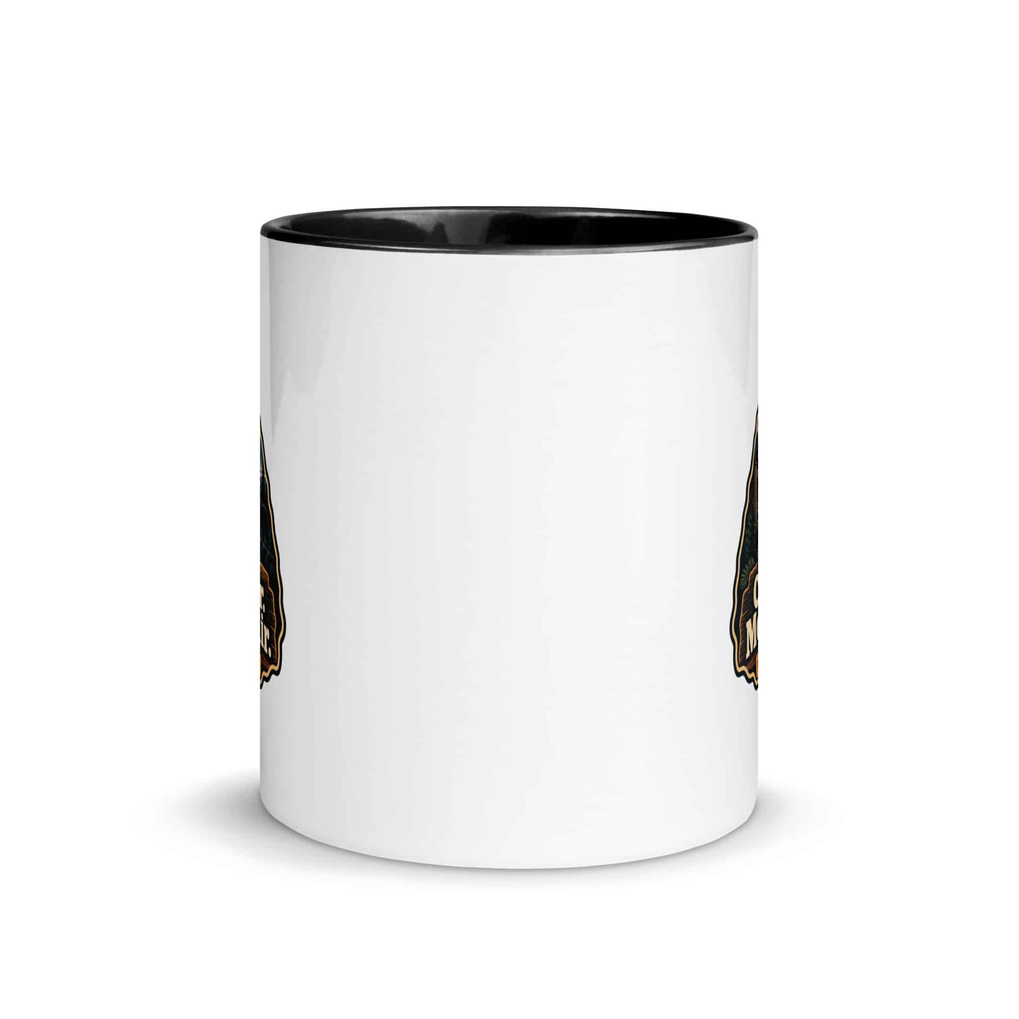 Gatlinburg and the Smokies Color Inside Coffee Mug: Cabin Hair. Mountain Air, Scenic Shield Badge