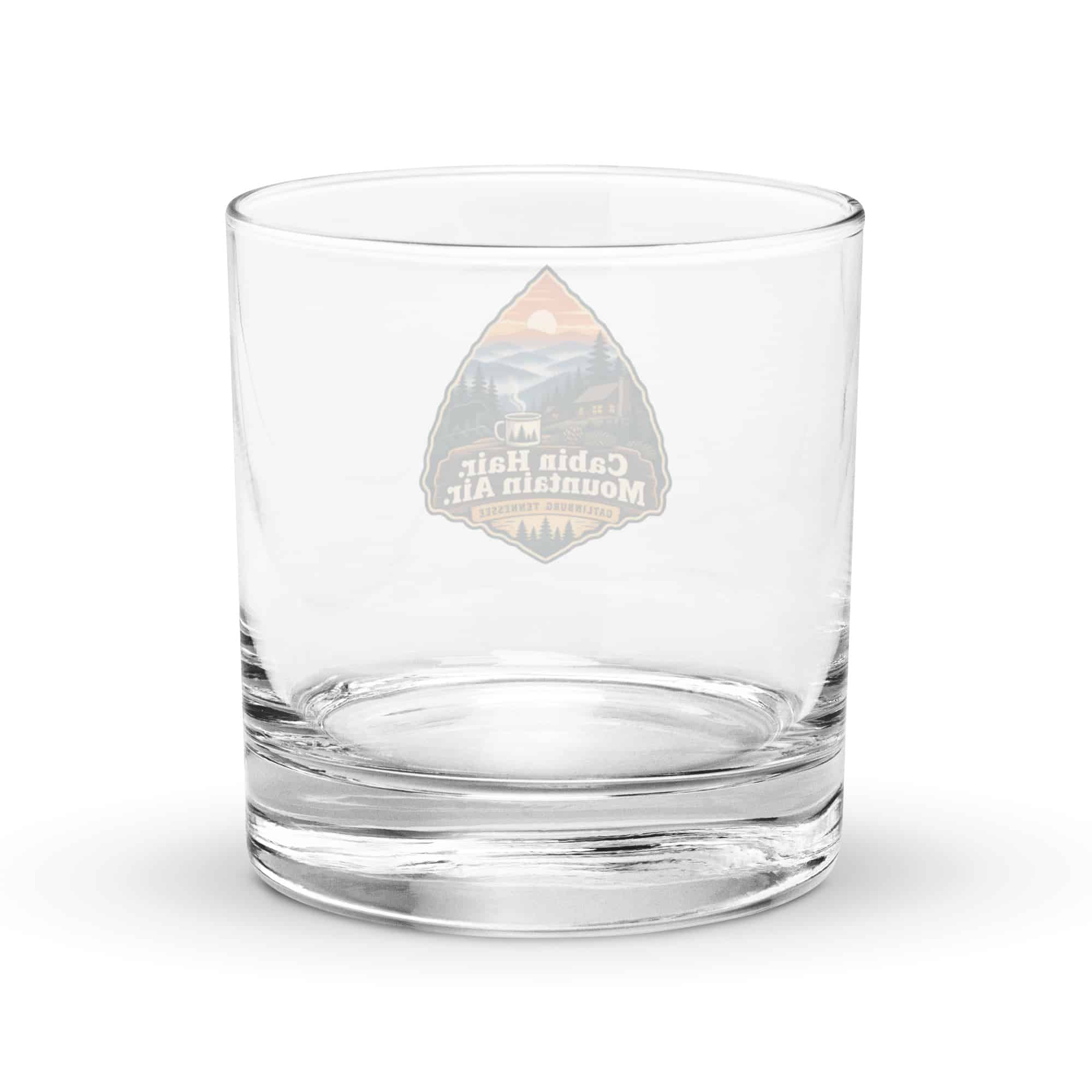 Gatlinburg and the Smokies Rocks Glass: Cabin Hair. Mountain Air, Scenic Shield Badge