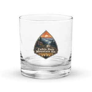 Gatlinburg and the Smokies Rocks Glass: Cabin Hair. Mountain Air, Scenic Shield Badge - 10.5 oz - Main