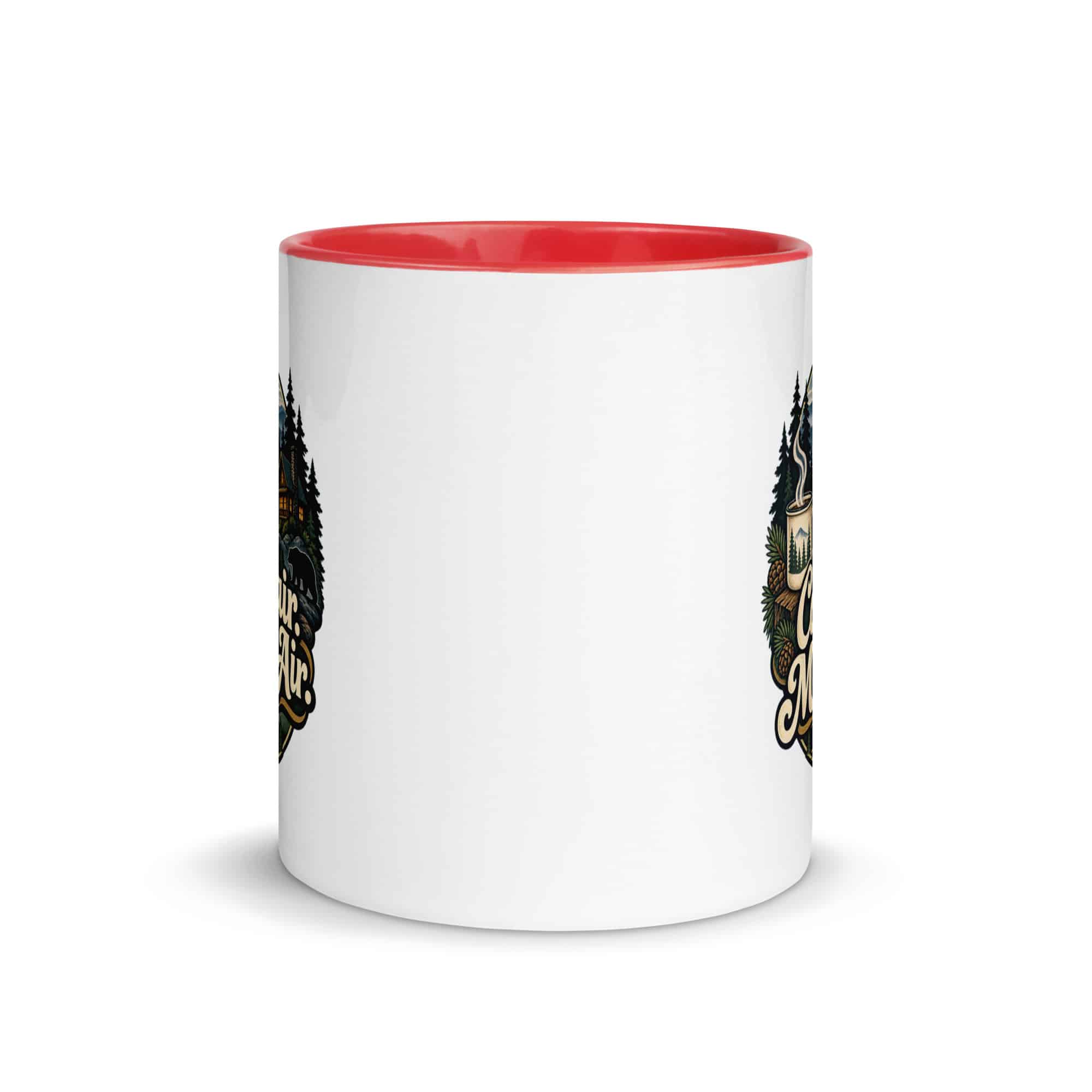 Gatlinburg and the Smokies Color Inside Coffee Mug: Cabin Hair. Mountain Air, Woodland Scenic Lettering