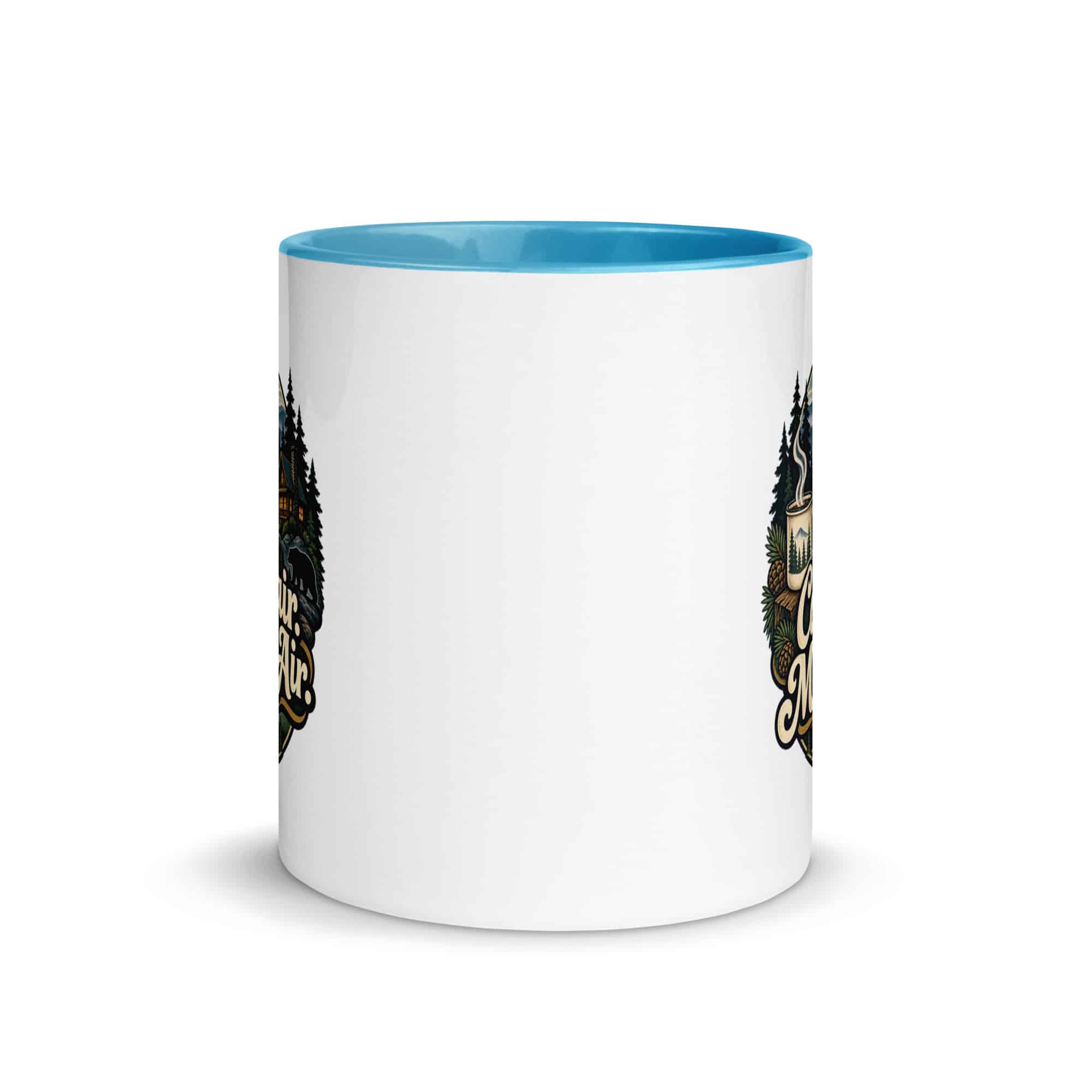Gatlinburg and the Smokies Color Inside Coffee Mug: Cabin Hair. Mountain Air, Woodland Scenic Lettering