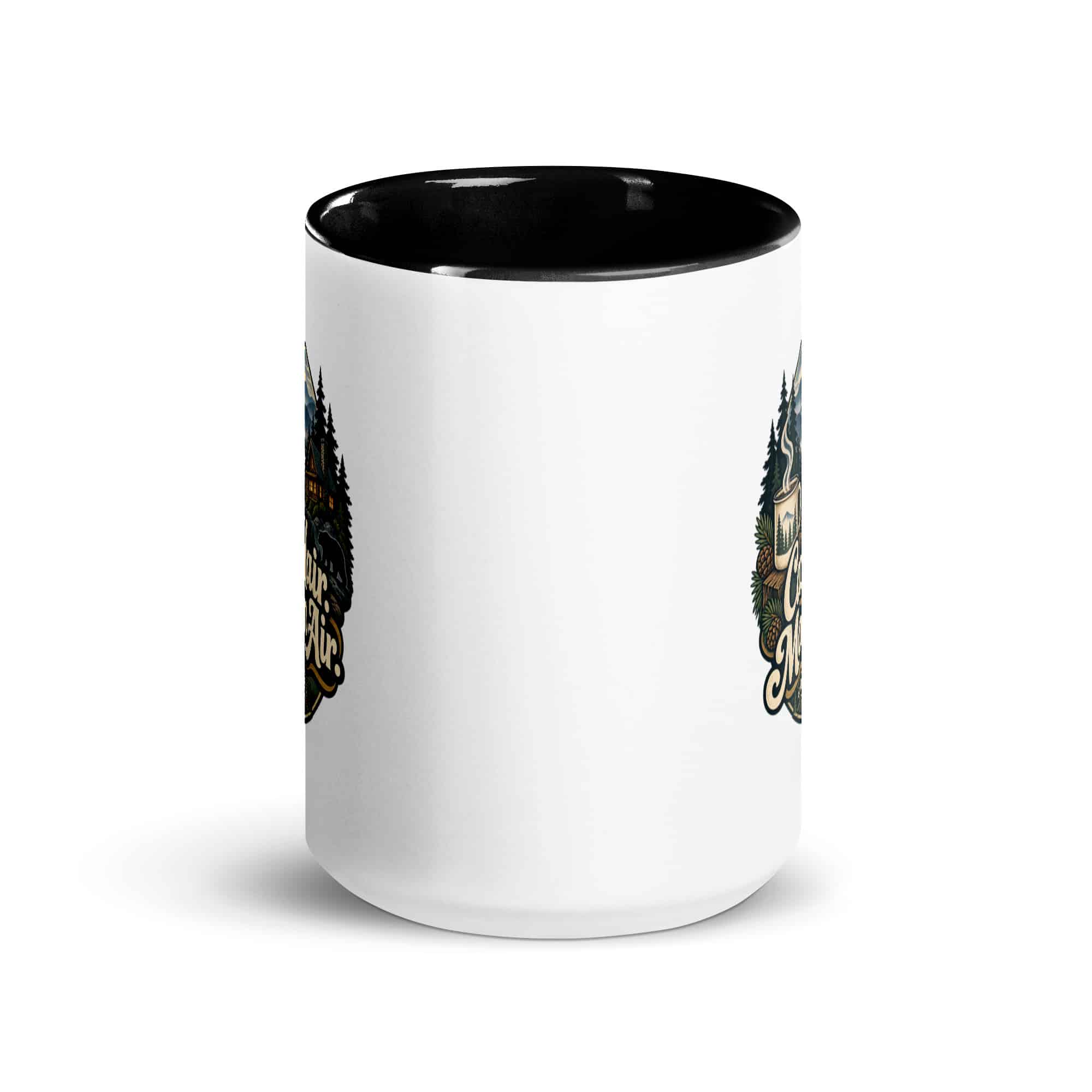 Gatlinburg and the Smokies Color Inside Coffee Mug: Cabin Hair. Mountain Air, Woodland Scenic Lettering
