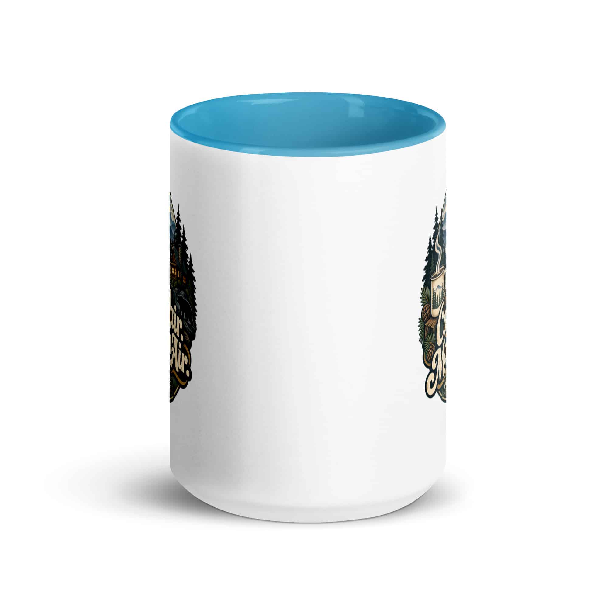 Gatlinburg and the Smokies Color Inside Coffee Mug: Cabin Hair. Mountain Air, Woodland Scenic Lettering