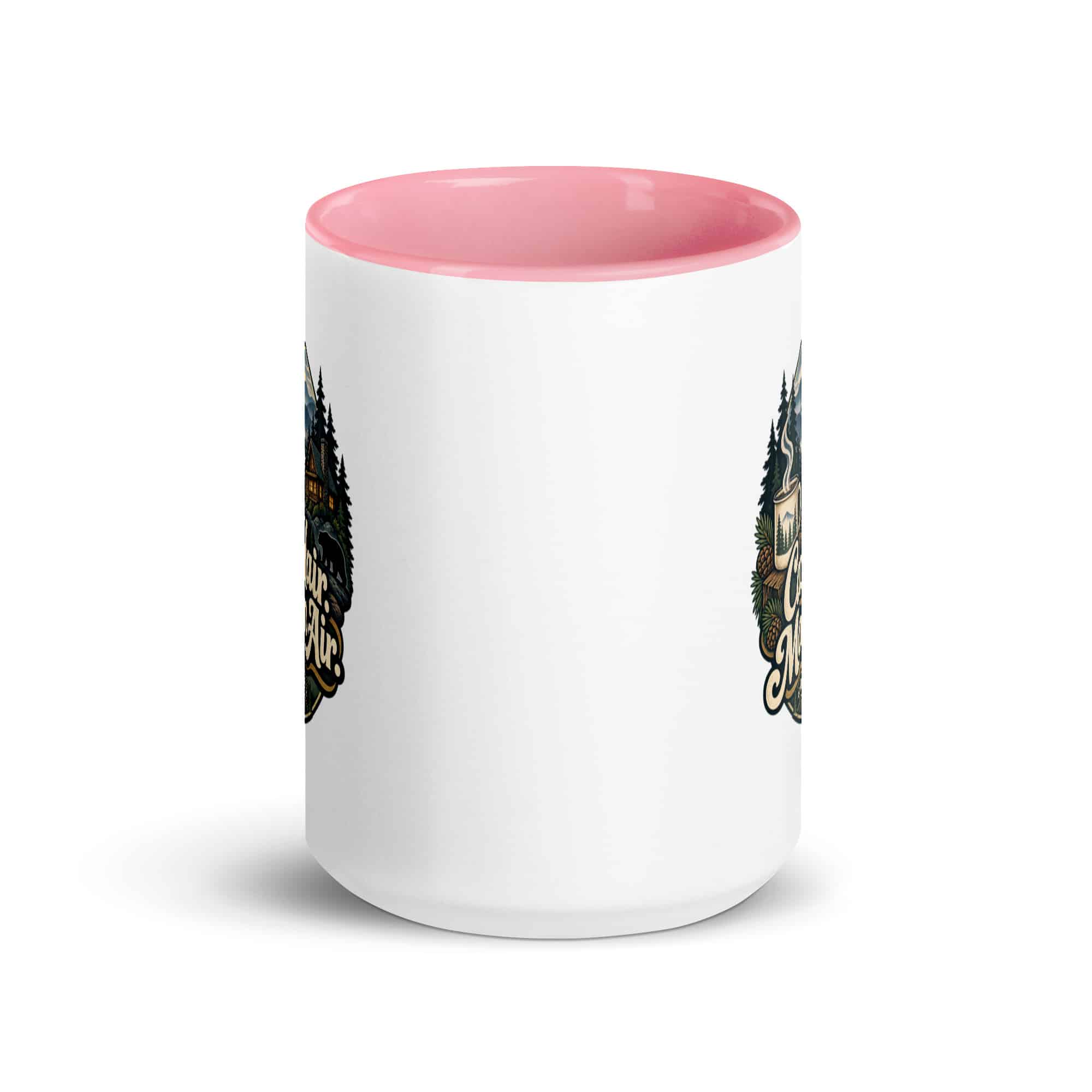 Gatlinburg and the Smokies Color Inside Coffee Mug: Cabin Hair. Mountain Air, Woodland Scenic Lettering