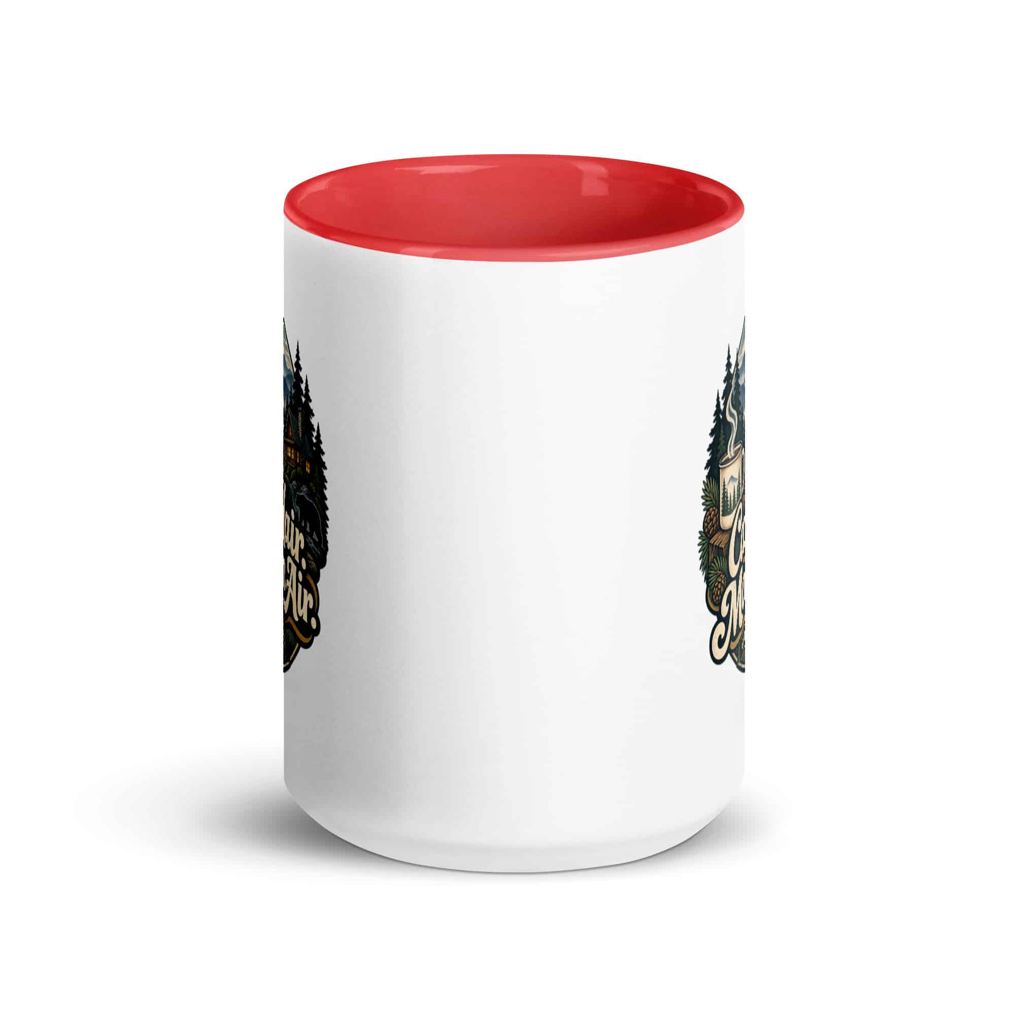Gatlinburg and the Smokies Color Inside Coffee Mug: Cabin Hair. Mountain Air, Woodland Scenic Lettering