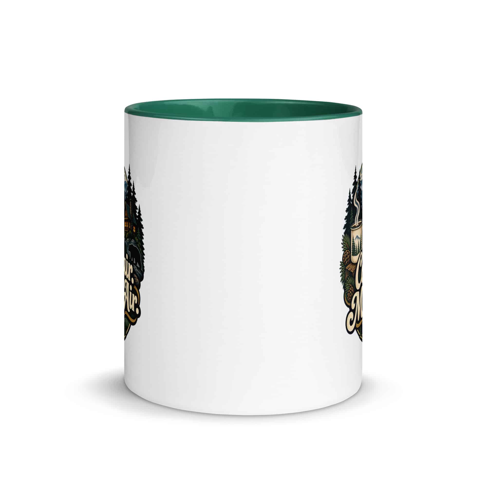 Gatlinburg and the Smokies Color Inside Coffee Mug: Cabin Hair. Mountain Air, Woodland Scenic Lettering