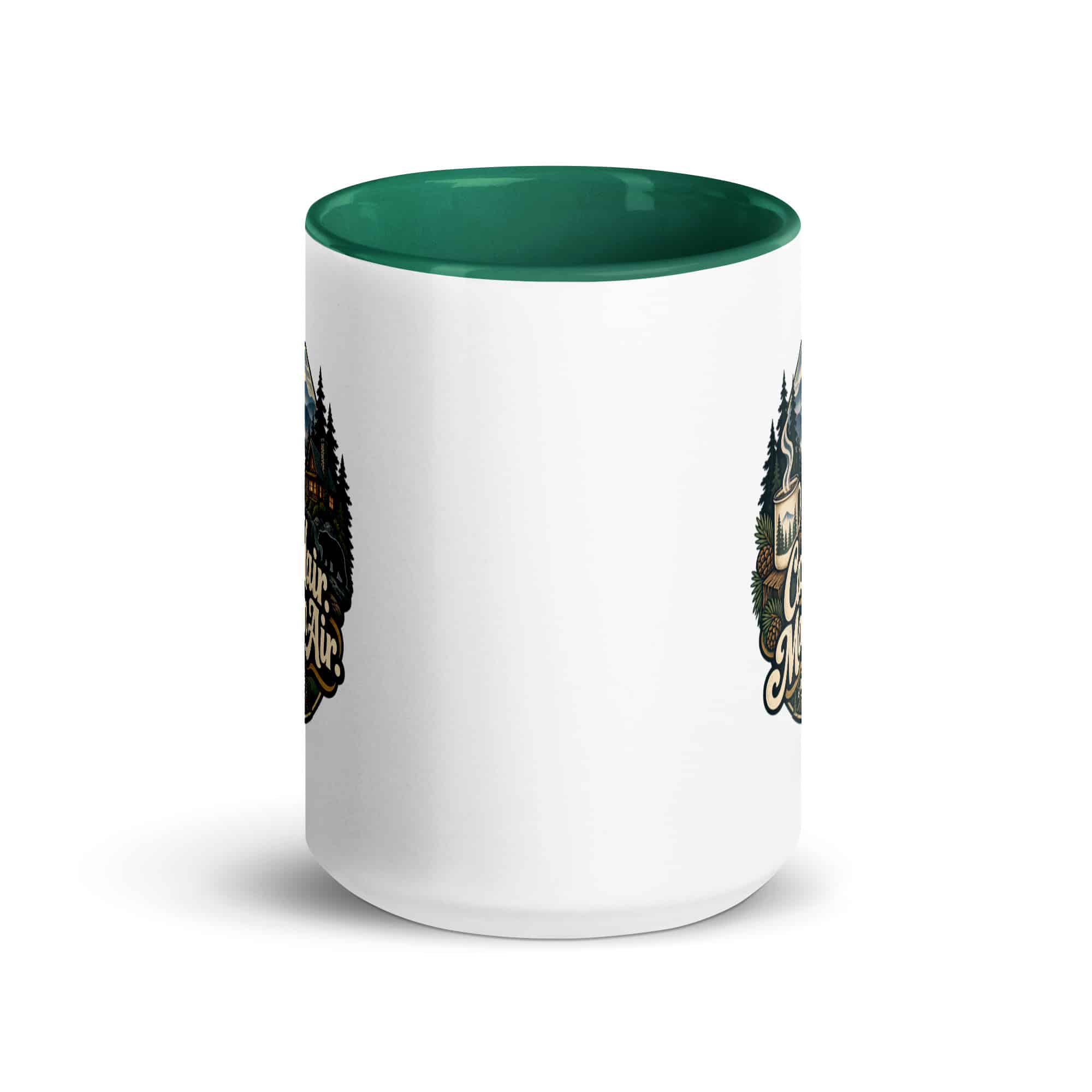 Gatlinburg and the Smokies Color Inside Coffee Mug: Cabin Hair. Mountain Air, Woodland Scenic Lettering