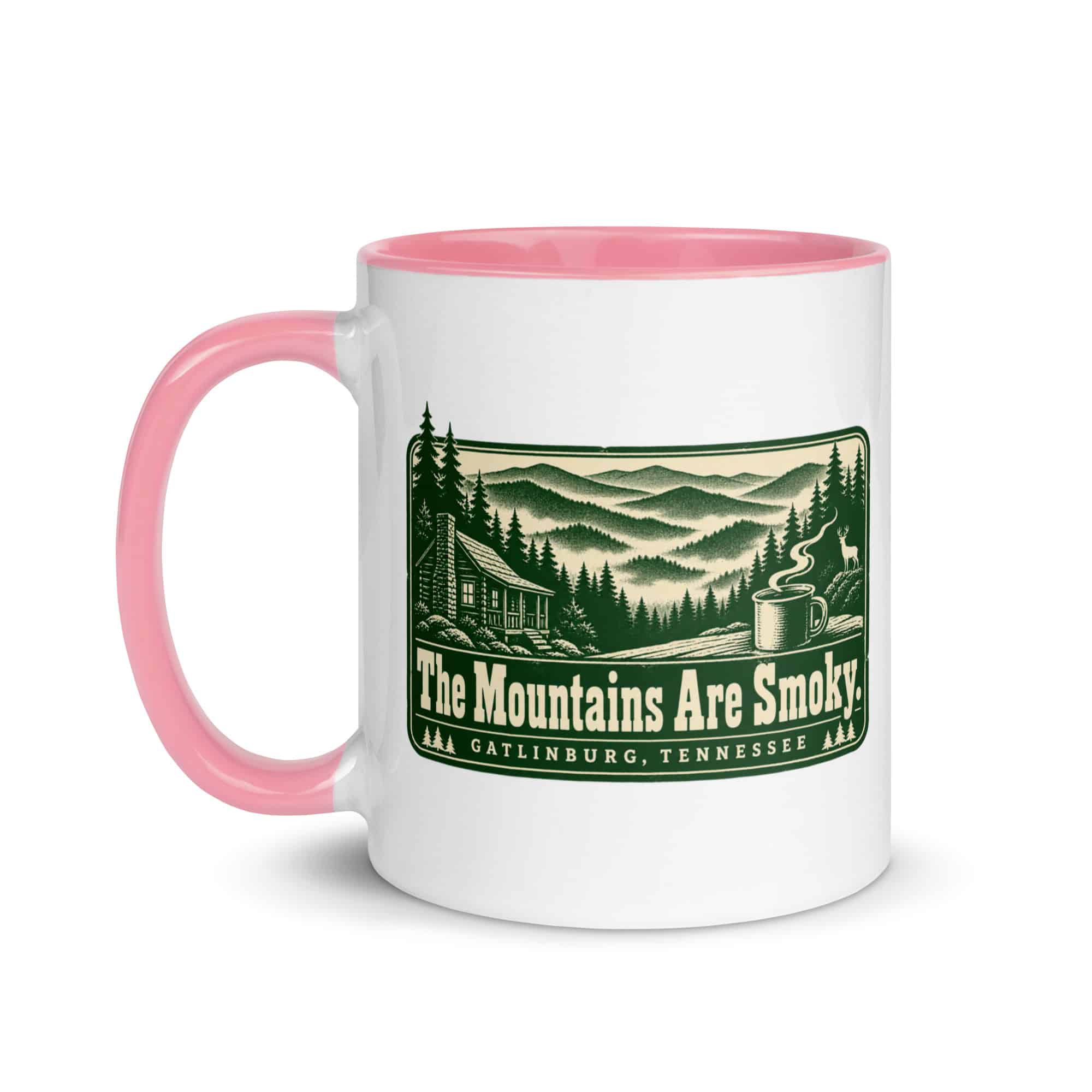Gatlinburg and the Smokies Color Inside Coffee Mug: The Mountains Are Smoky, Forest Ink Stamp