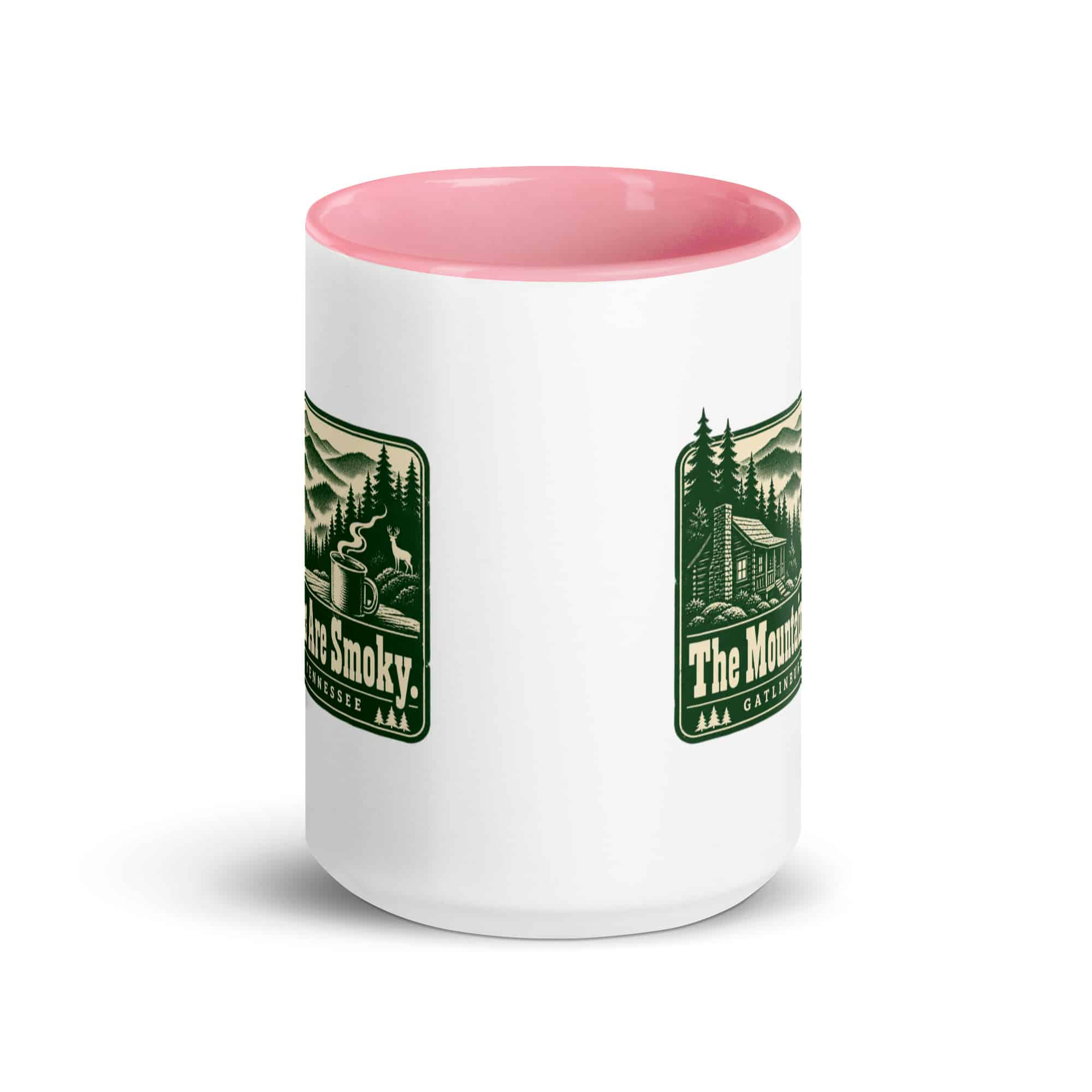 Gatlinburg and the Smokies Color Inside Coffee Mug: The Mountains Are Smoky, Forest Ink Stamp