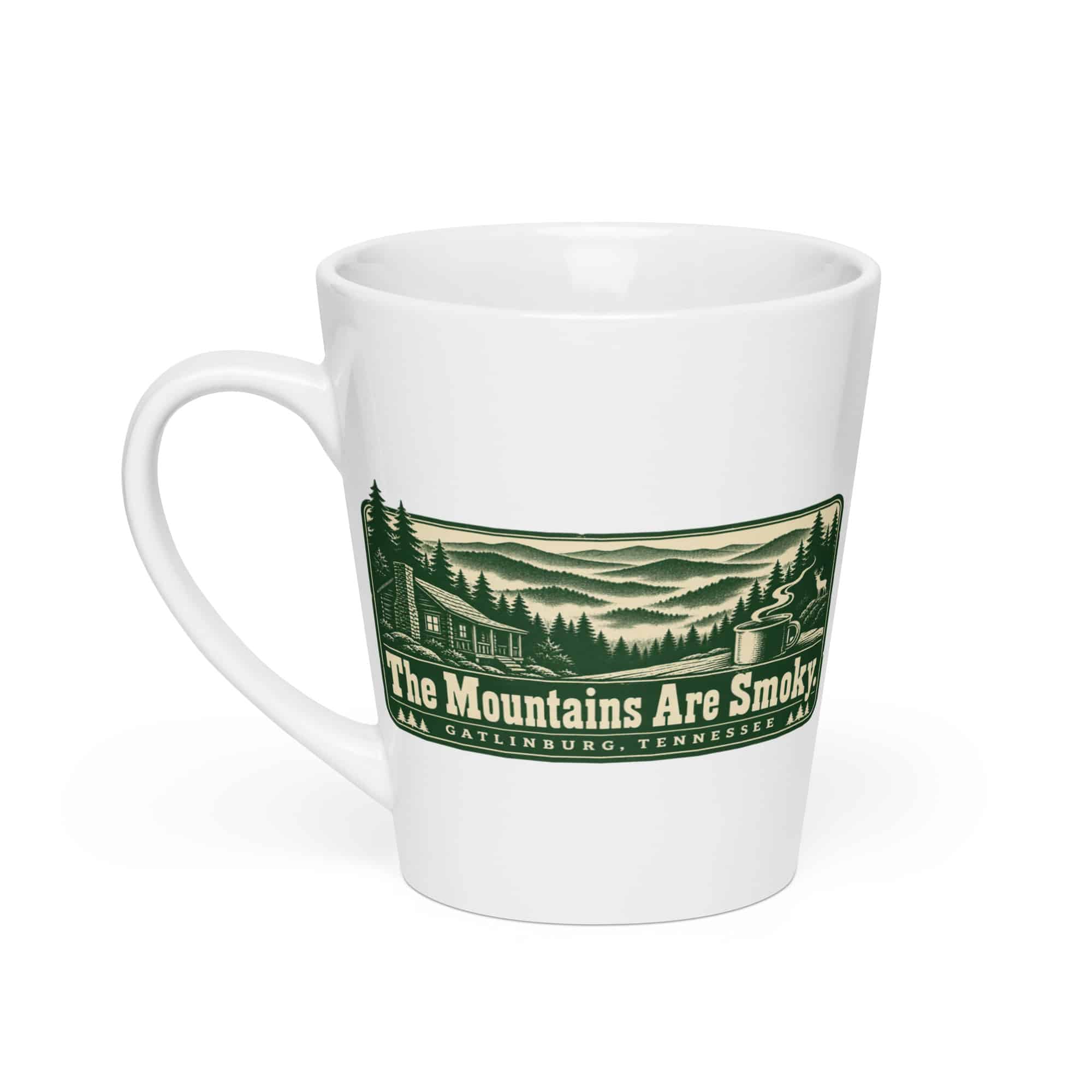 Gatlinburg and the Smokies Latte Mug: The Mountains Are Smoky, Forest Ink Stamp