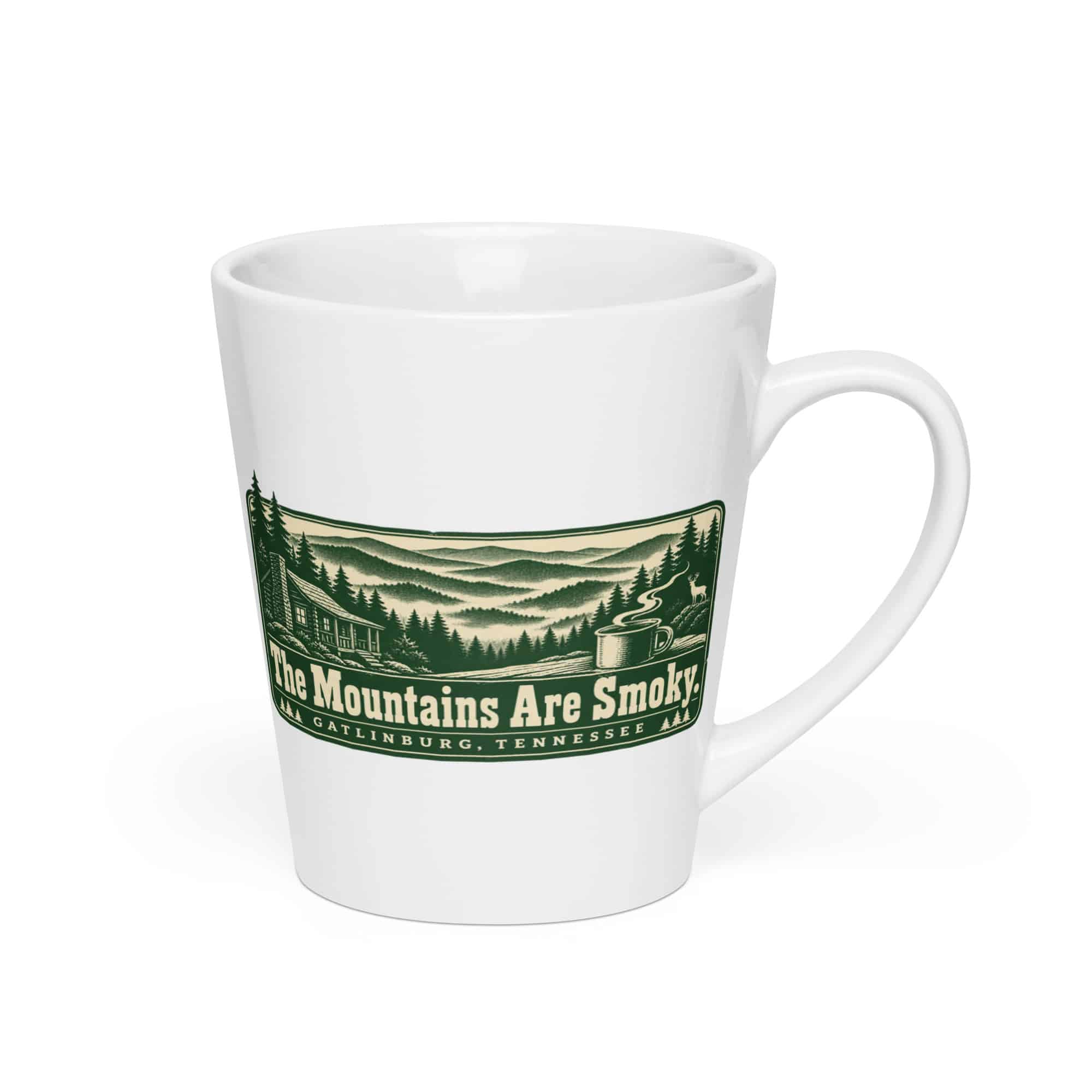 Gatlinburg and the Smokies Latte Mug: The Mountains Are Smoky, Forest Ink Stamp