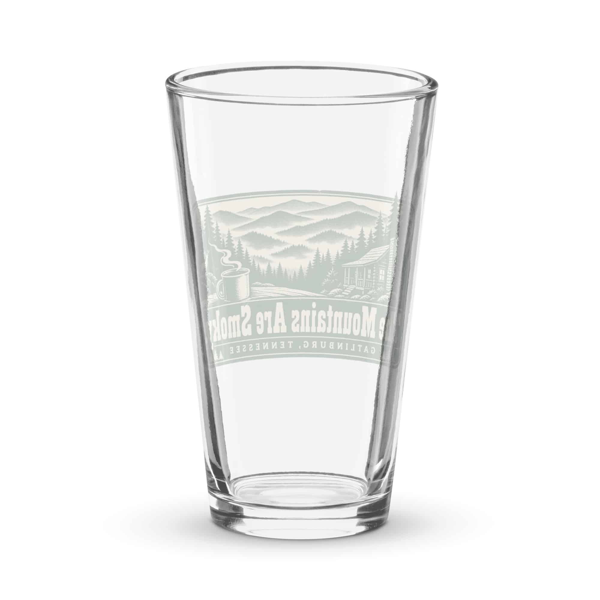 Gatlinburg and the Smokies Pint Glass: The Mountains Are Smoky, Forest Ink Stamp