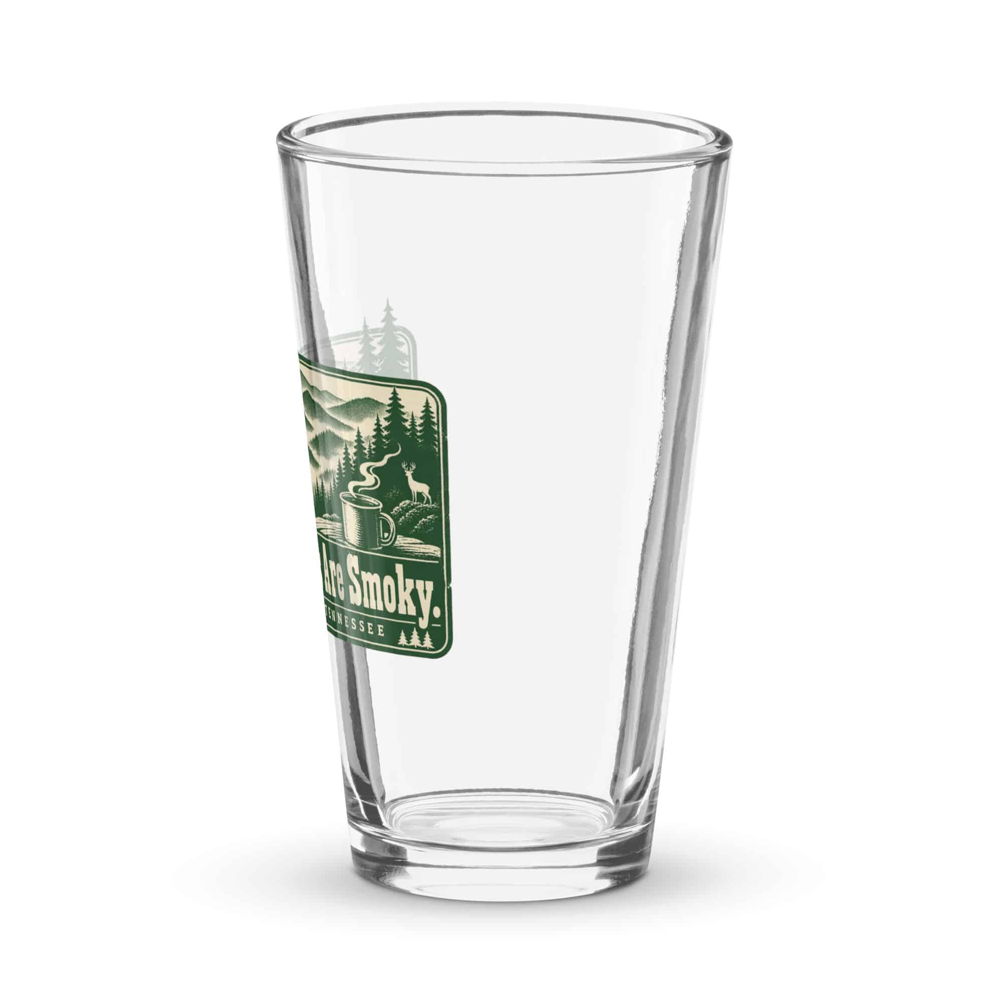 Gatlinburg and the Smokies Pint Glass: The Mountains Are Smoky, Forest Ink Stamp