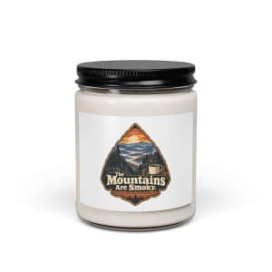Gatlinburg and the Smokies Soy Wax Candle: The Mountains Are Smoky, Scenic Shield Badge - 9oz - Main
