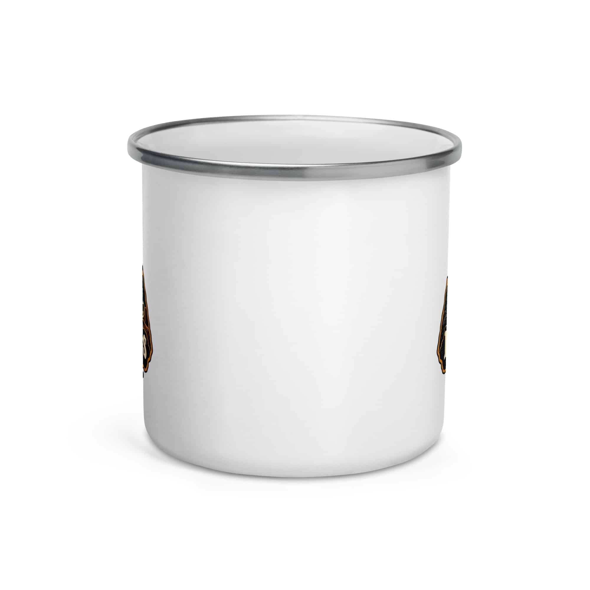 Gatlinburg and the Smokies Enamel Camp Mug: The Mountains Are Smoky, Scenic Shield Badge