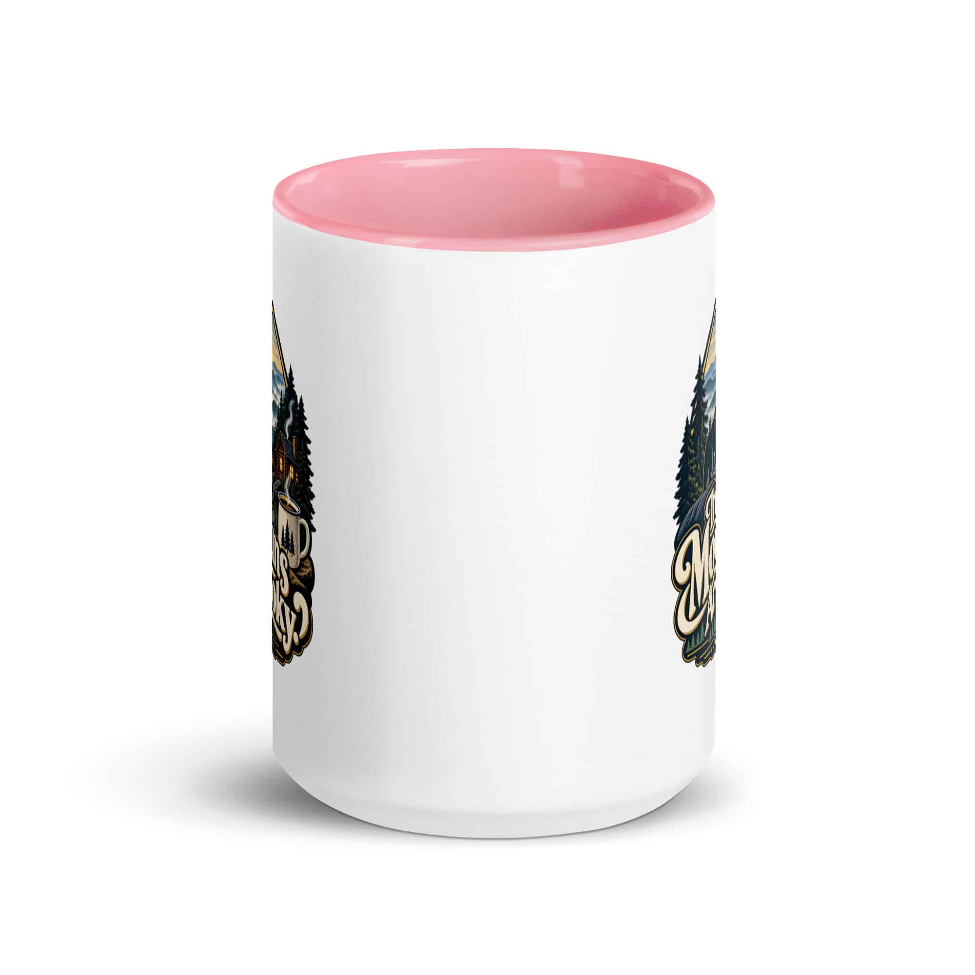 Gatlinburg and the Smokies Color Inside Coffee Mug: The Mountains Are Smoky, Woodland Scenic Lettering