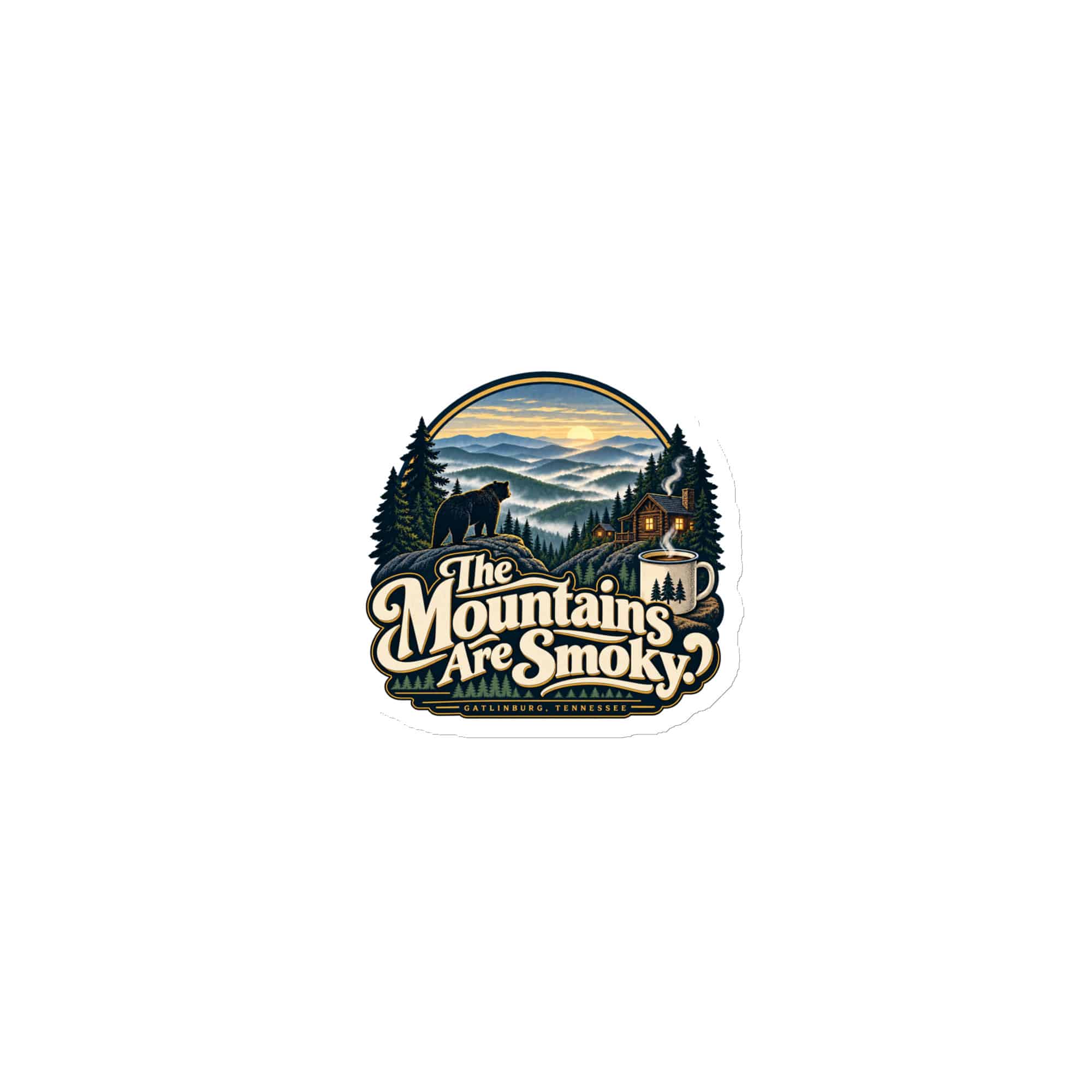 Gatlinburg and the Smokies Die-Cut Magnet: The Mountains Are Smoky, Woodland Scenic Lettering