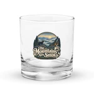 Gatlinburg and the Smokies Rocks Glass: The Mountains Are Smoky, Woodland Scenic Lettering - 10.5 oz - Main