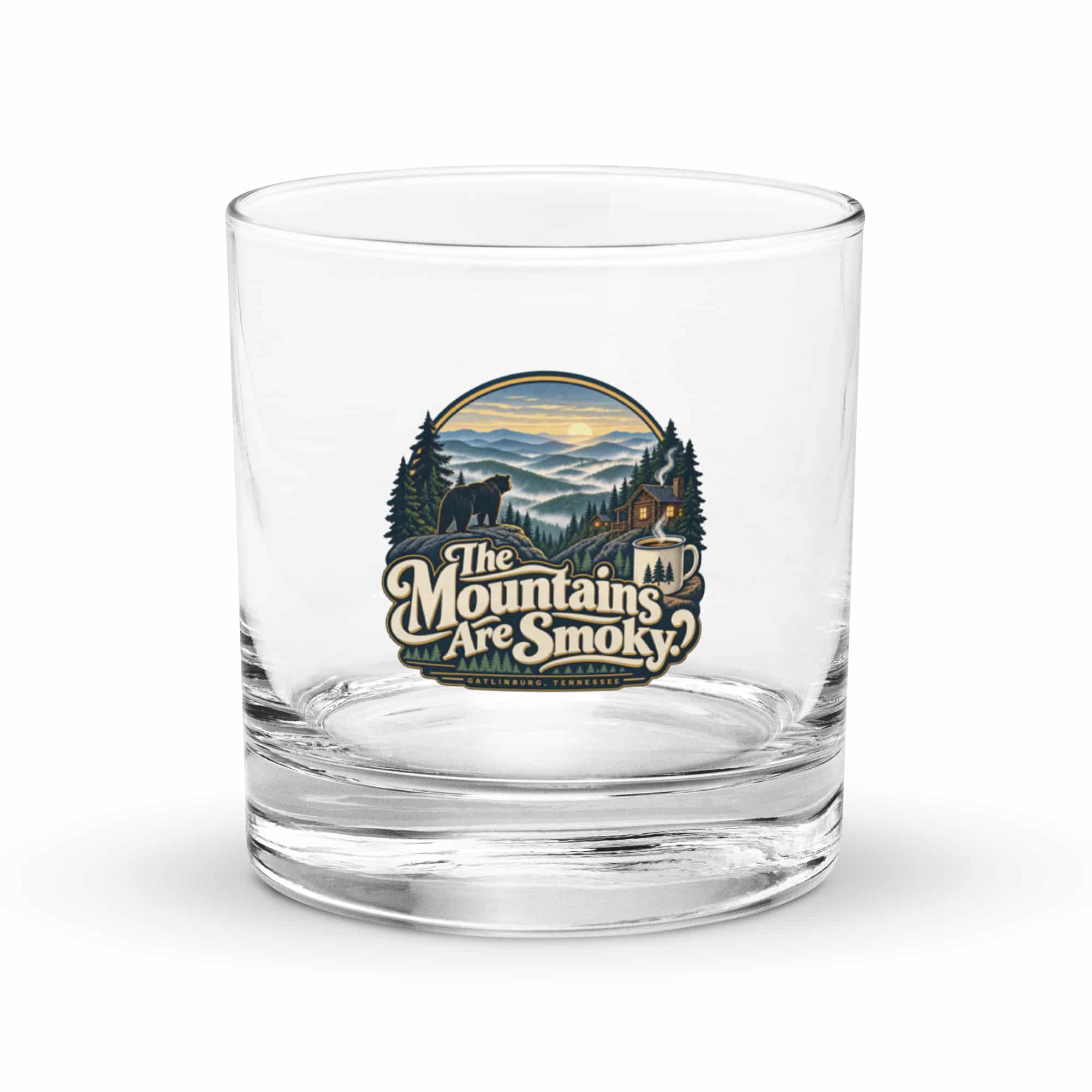 Gatlinburg and the Smokies Rocks Glass: The Mountains Are Smoky, Woodland Scenic Lettering