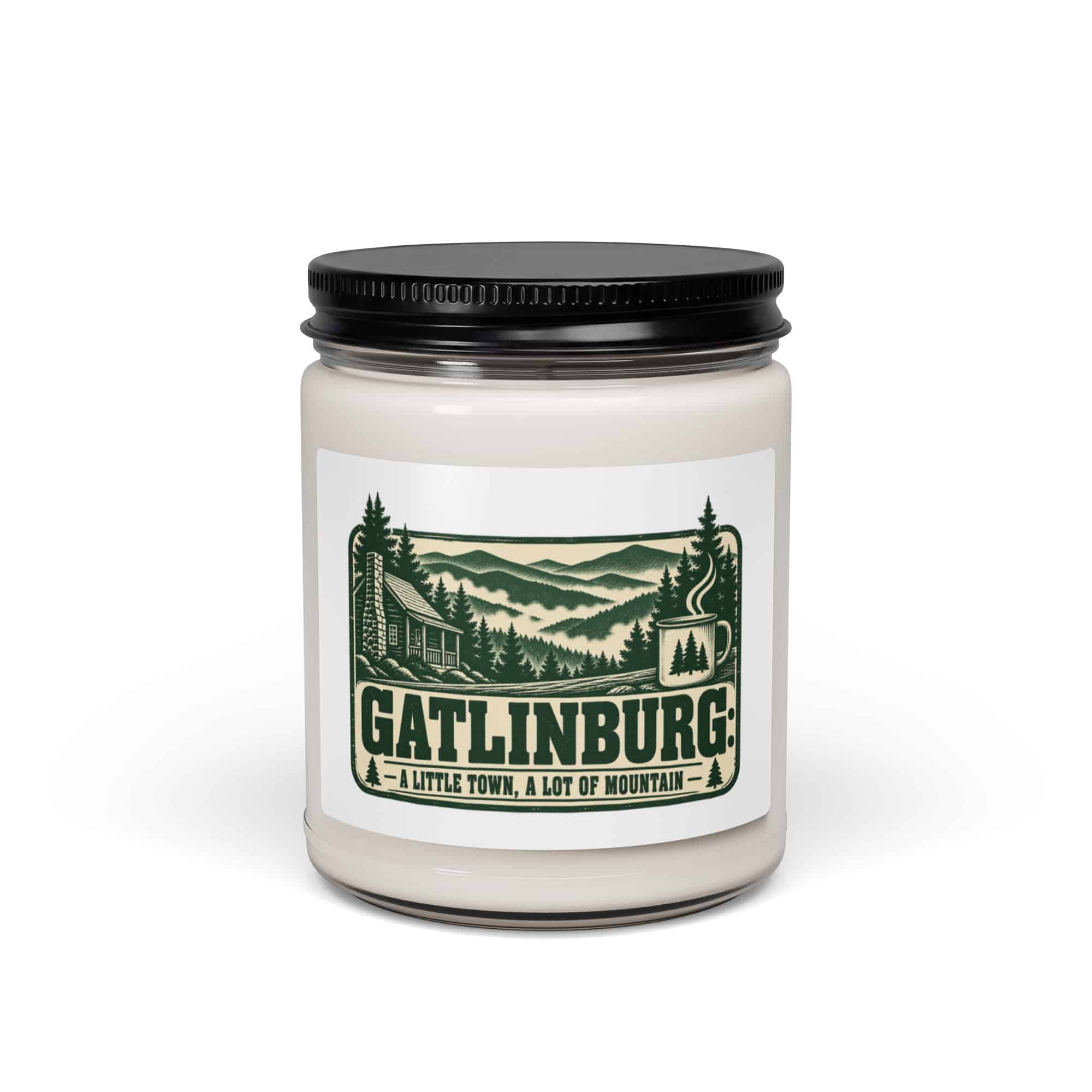 Gatlinburg and the Smokies Soy Wax Candle: Gatlinburg: A Little Town, a Lot of Mountain, Forest Ink Stamp