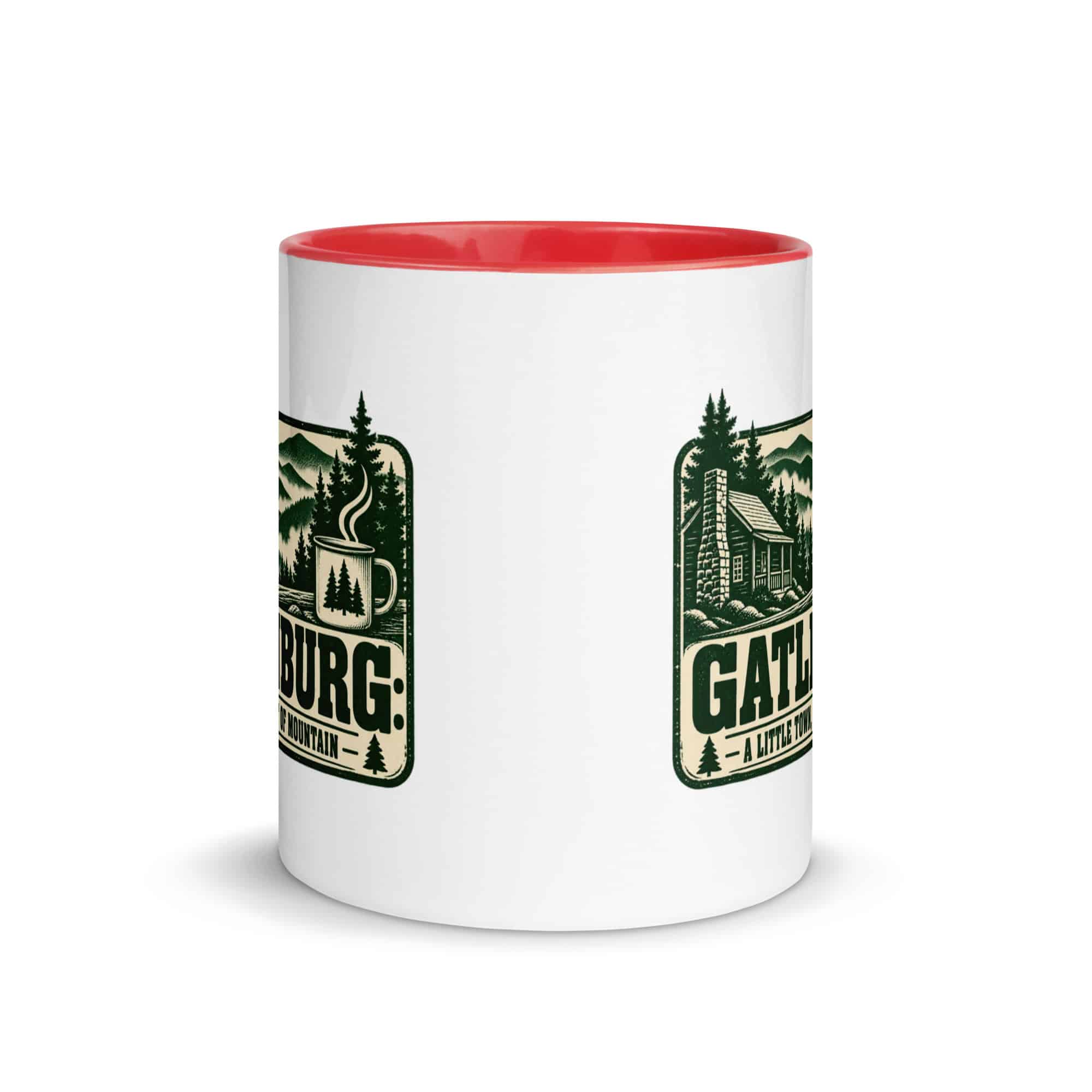 Gatlinburg and the Smokies Color Inside Coffee Mug: Gatlinburg: A Little Town, a Lot of Mountain, Forest Ink Stamp