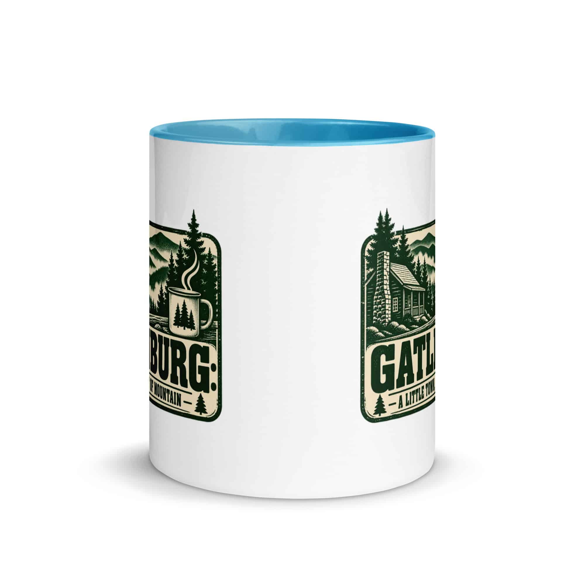 Gatlinburg and the Smokies Color Inside Coffee Mug: Gatlinburg: A Little Town, a Lot of Mountain, Forest Ink Stamp