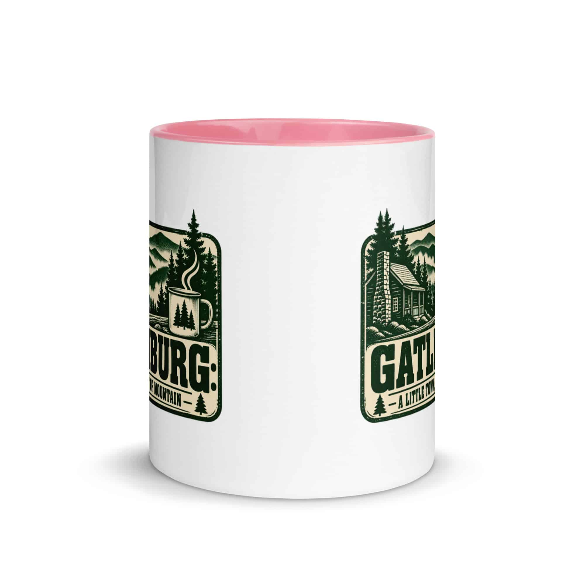Gatlinburg and the Smokies Color Inside Coffee Mug: Gatlinburg: A Little Town, a Lot of Mountain, Forest Ink Stamp